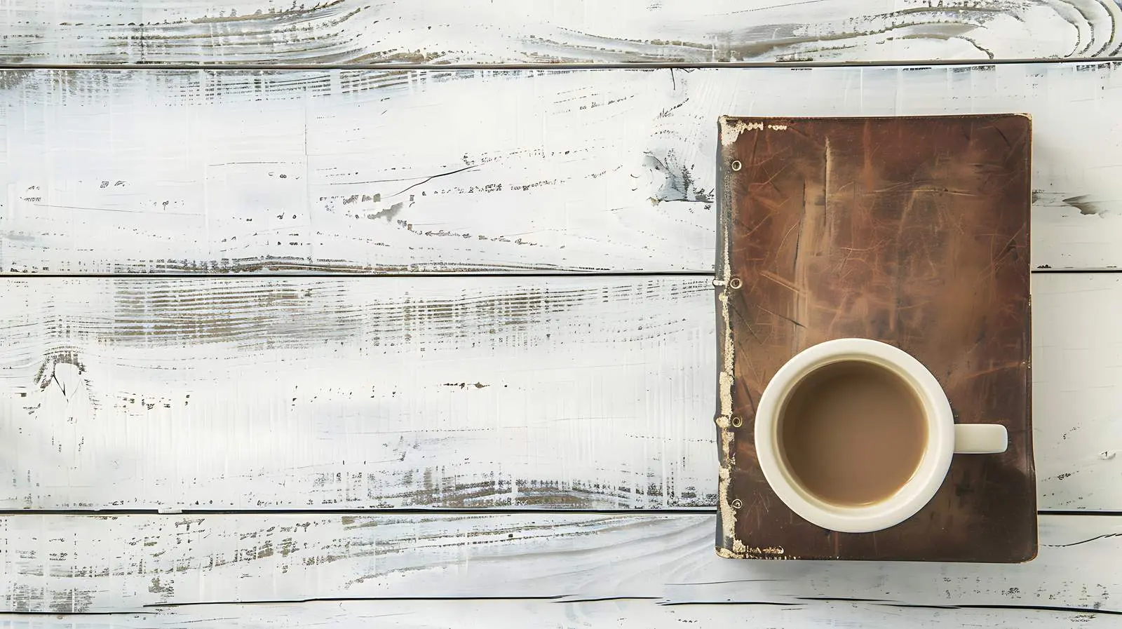 Minimalist Aesthetic Notebook with Coffee Cup — free download from Dotvec