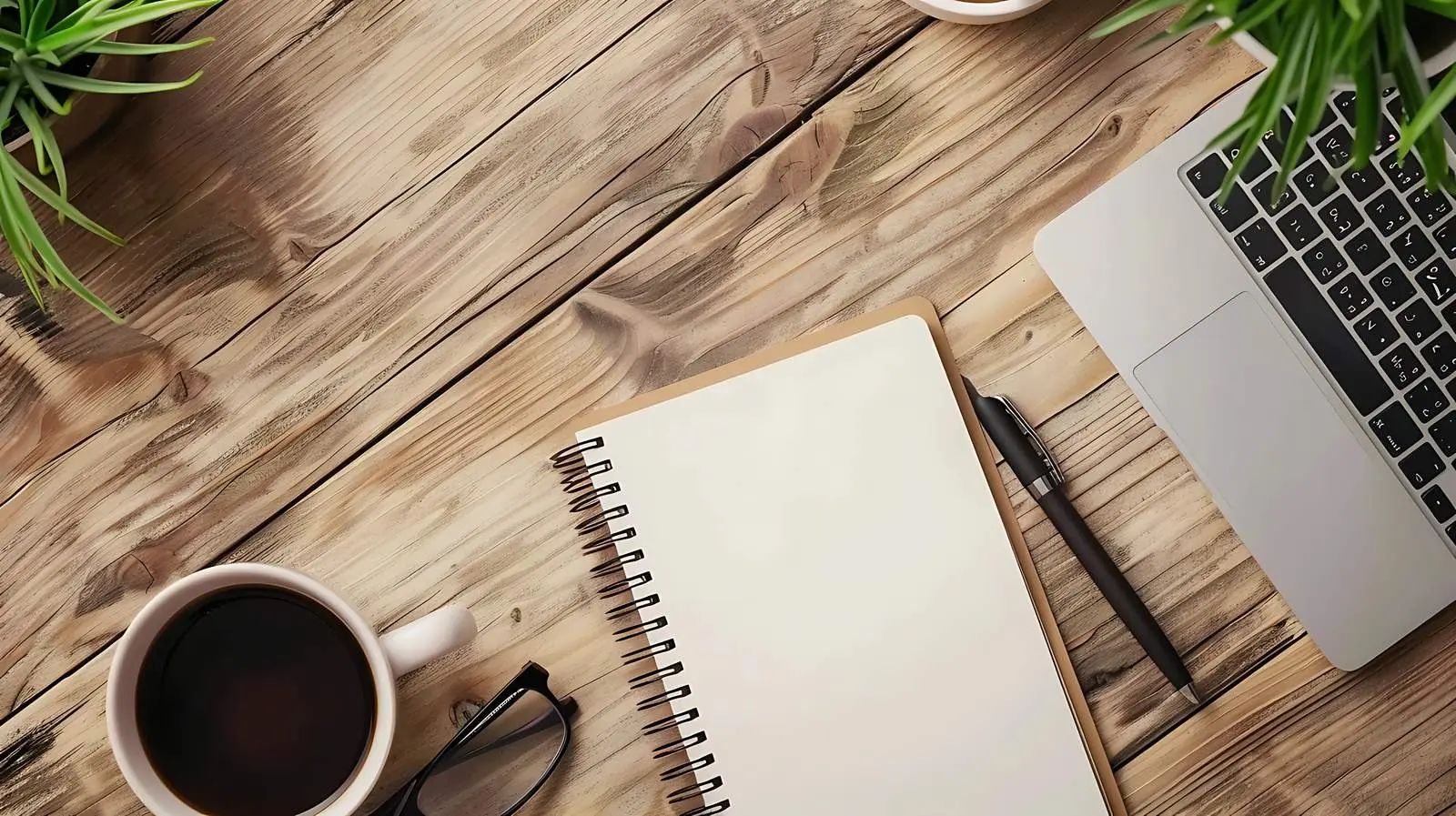 Aesthetic Minimalist Home Office Workspace — free download from Dotvec