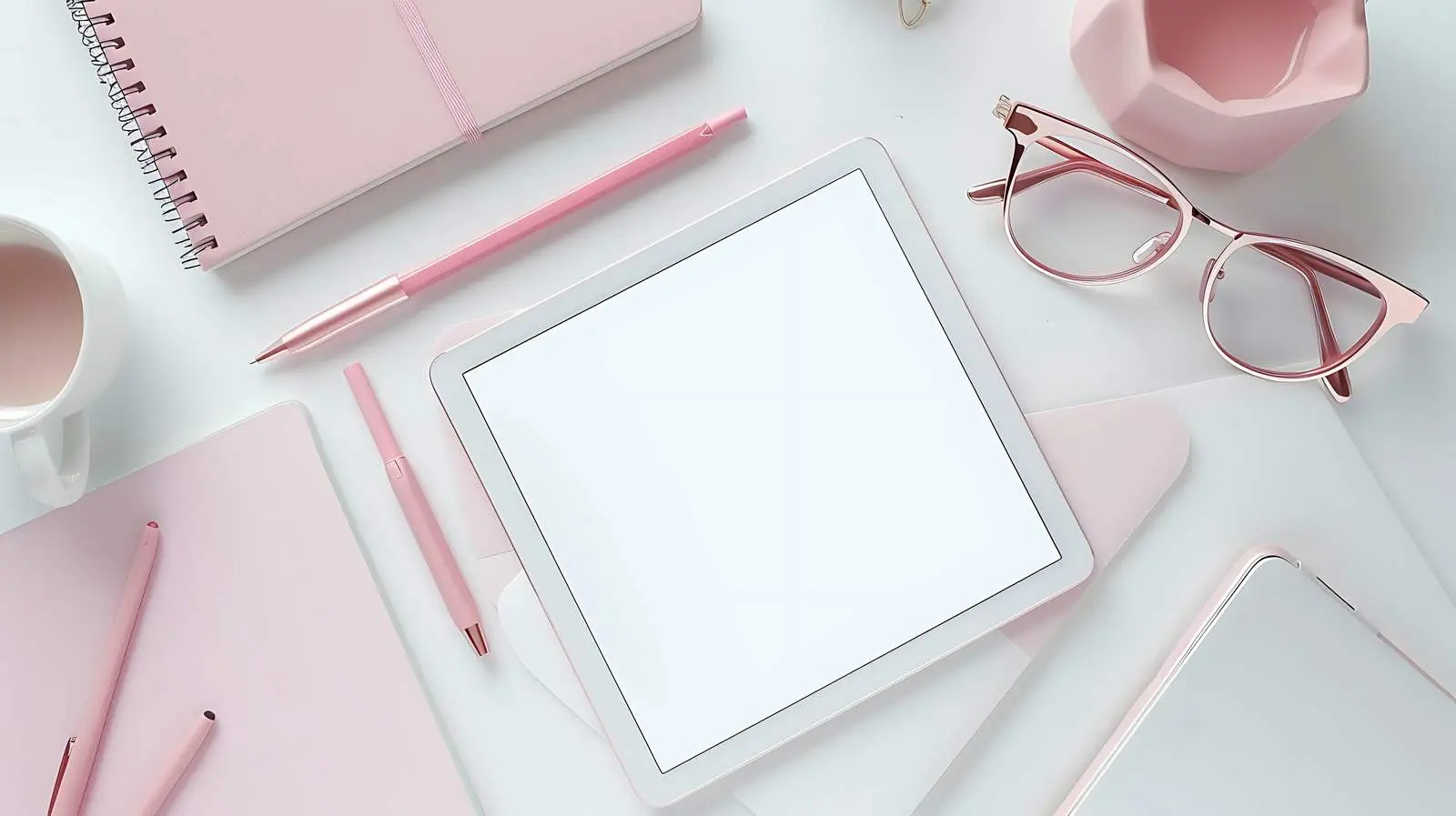 Minimalist Home Office Workspace with Blank Space — free download from Dotvec