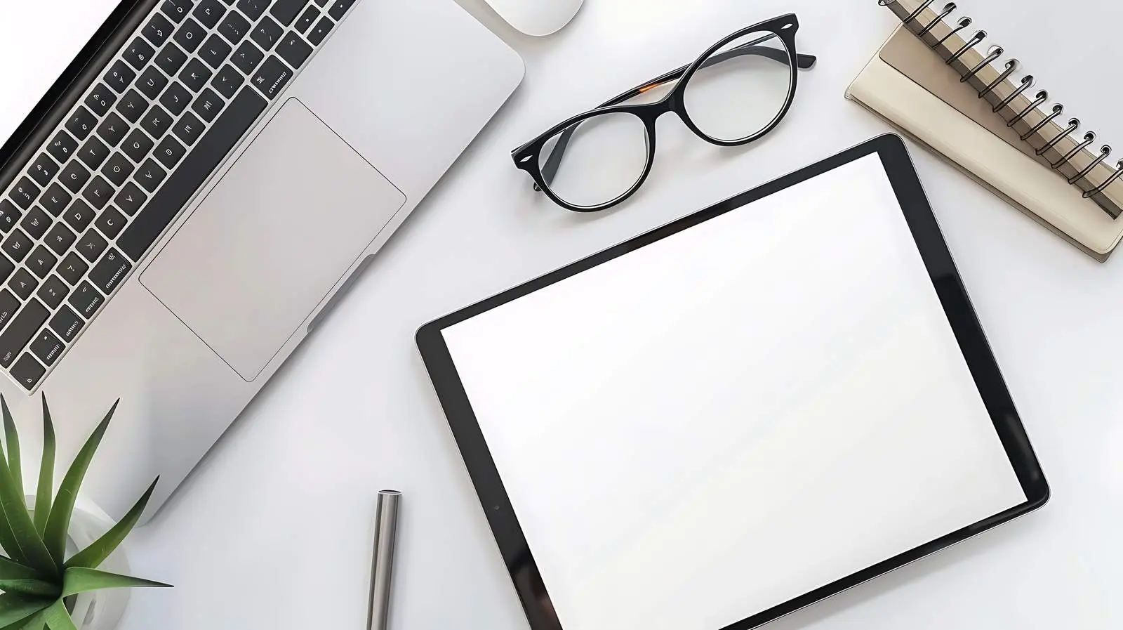 Minimalist Home Office Workspace with Blank Space – free zen image from Dotvec