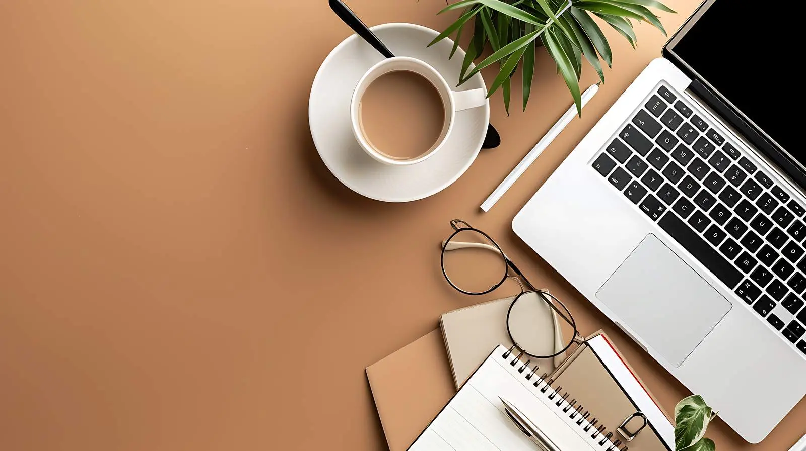 Aesthetic Minimalist Home Office Workspace Desk — free download from Dotvec