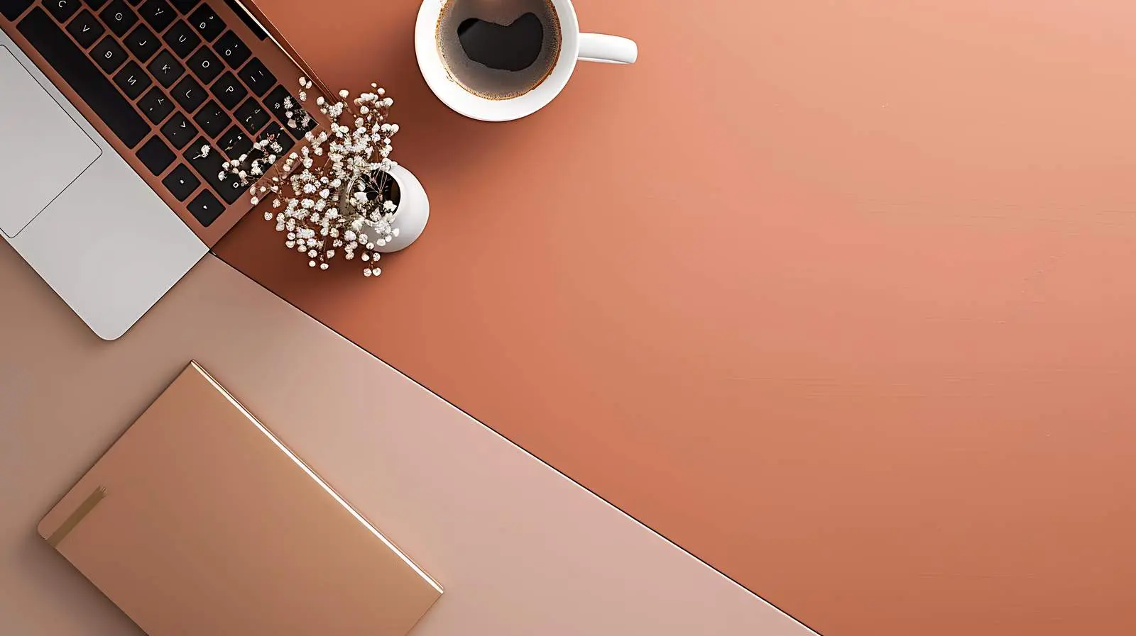 Aesthetic Minimalist Home Office Workspace Desk — free download from Dotvec