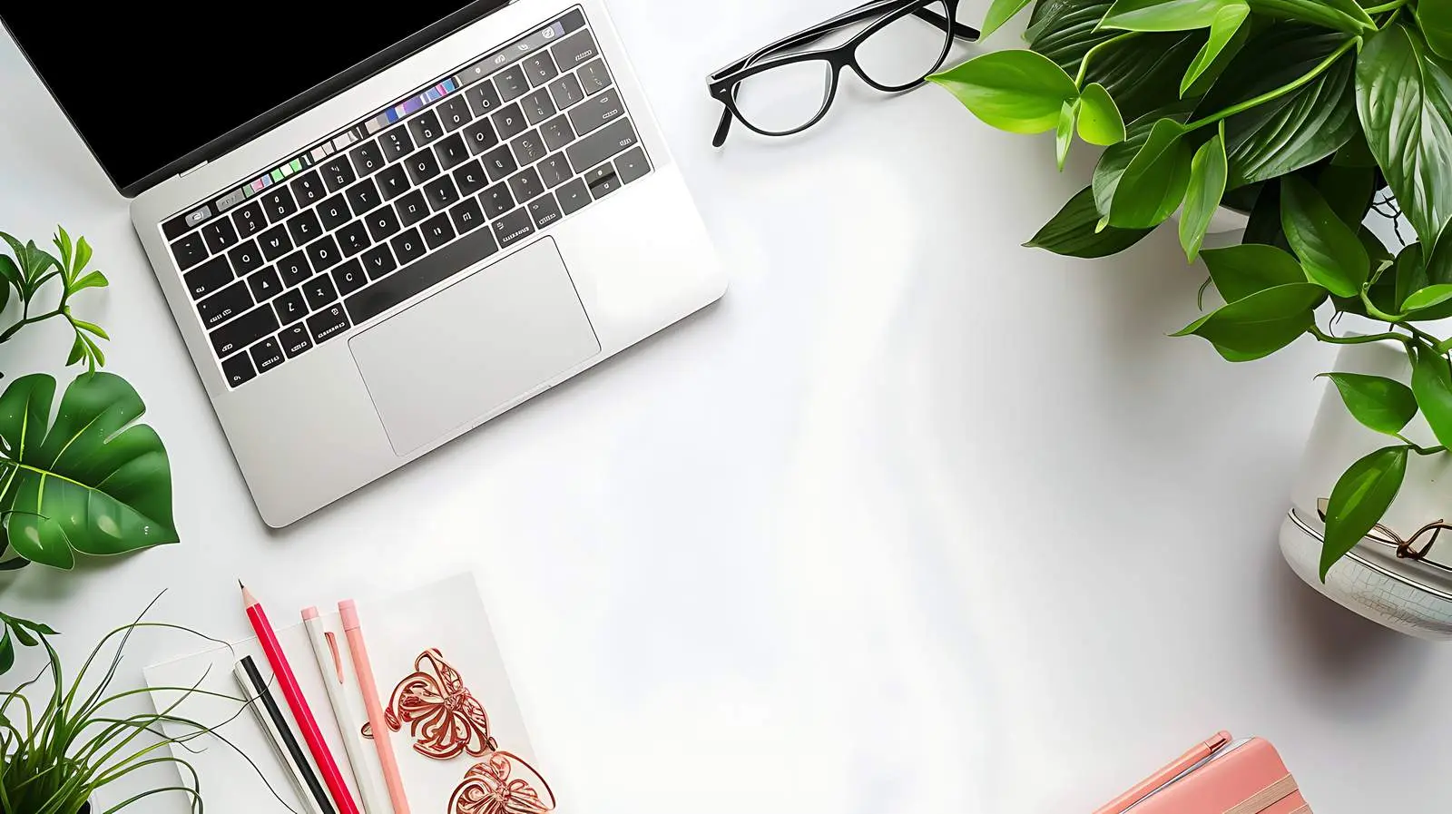 Minimalist Home Office Workspace with Laptop — free download from Dotvec