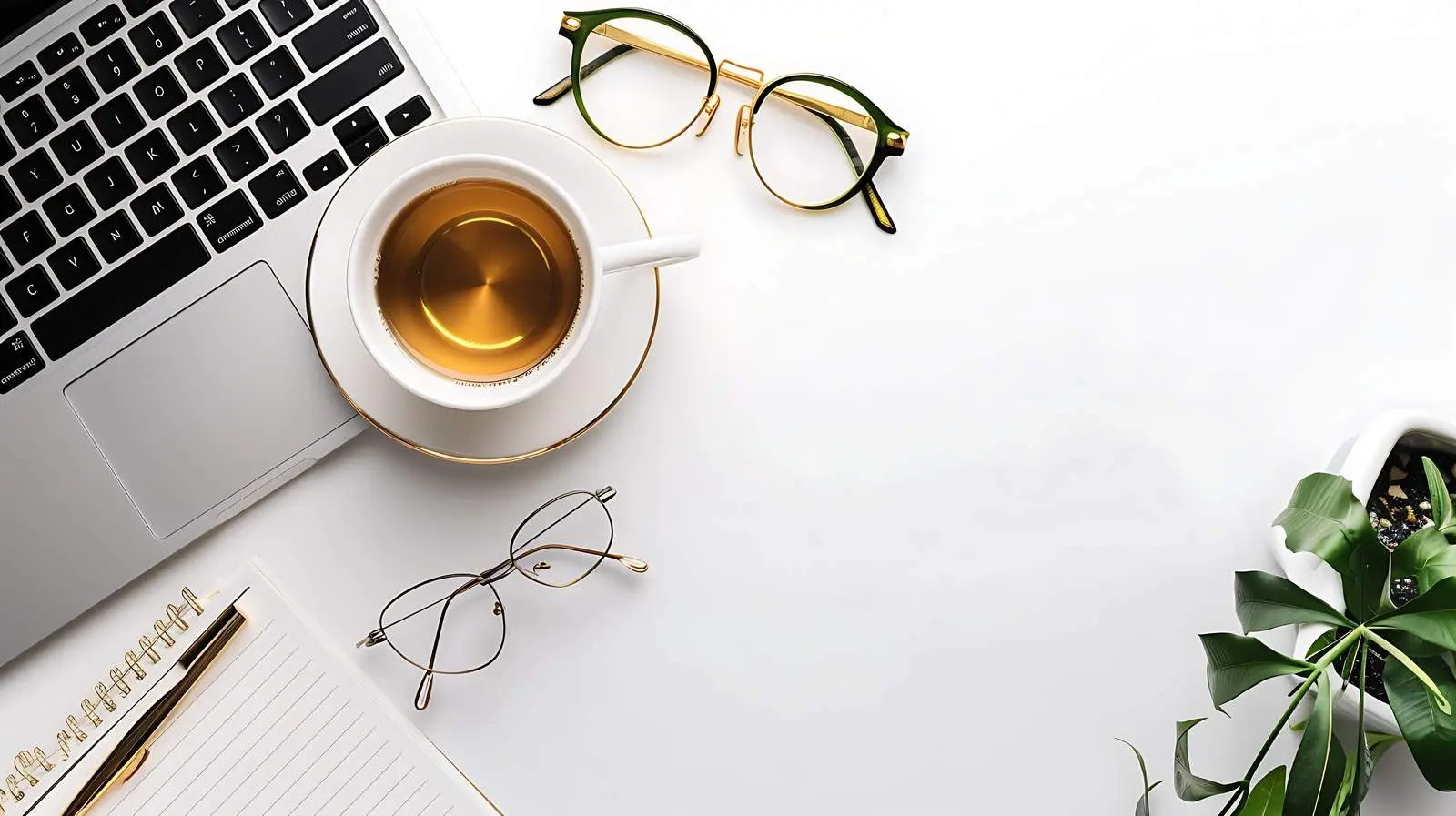 Minimalist Home Office Workspace with Laptop — free download from Dotvec