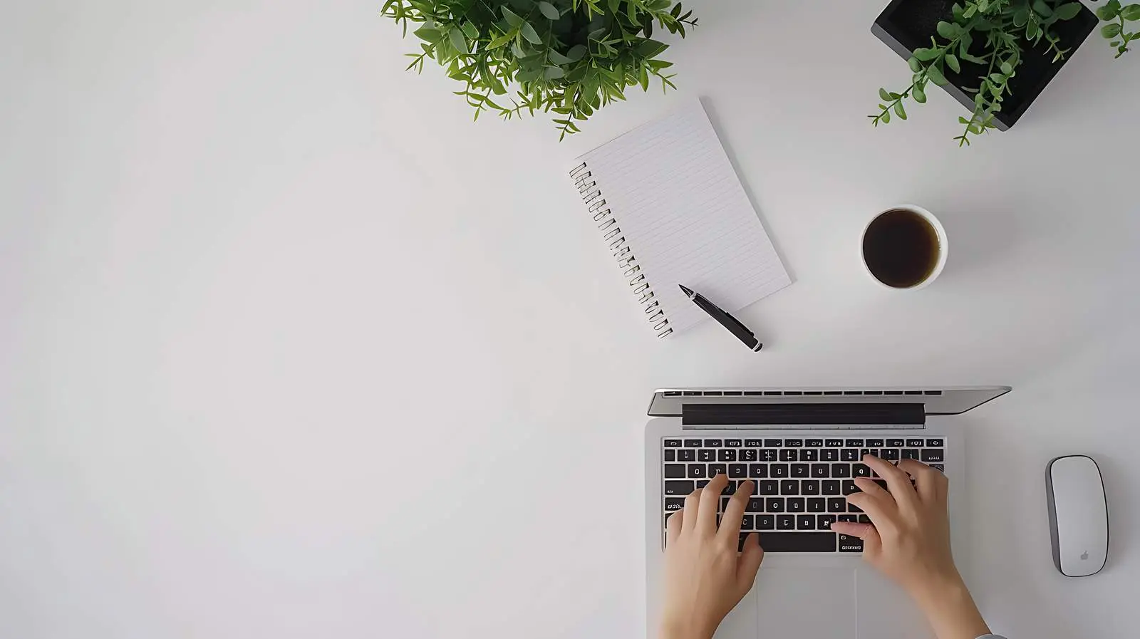 Aesthetic Minimalist Home Office Workspace — free download from Dotvec