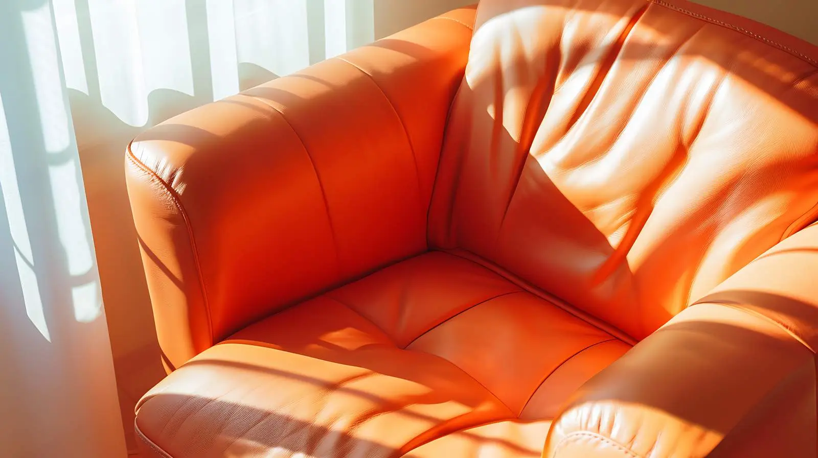Modern Interior Detail with Orange Leather Accent — free download from Dotvec