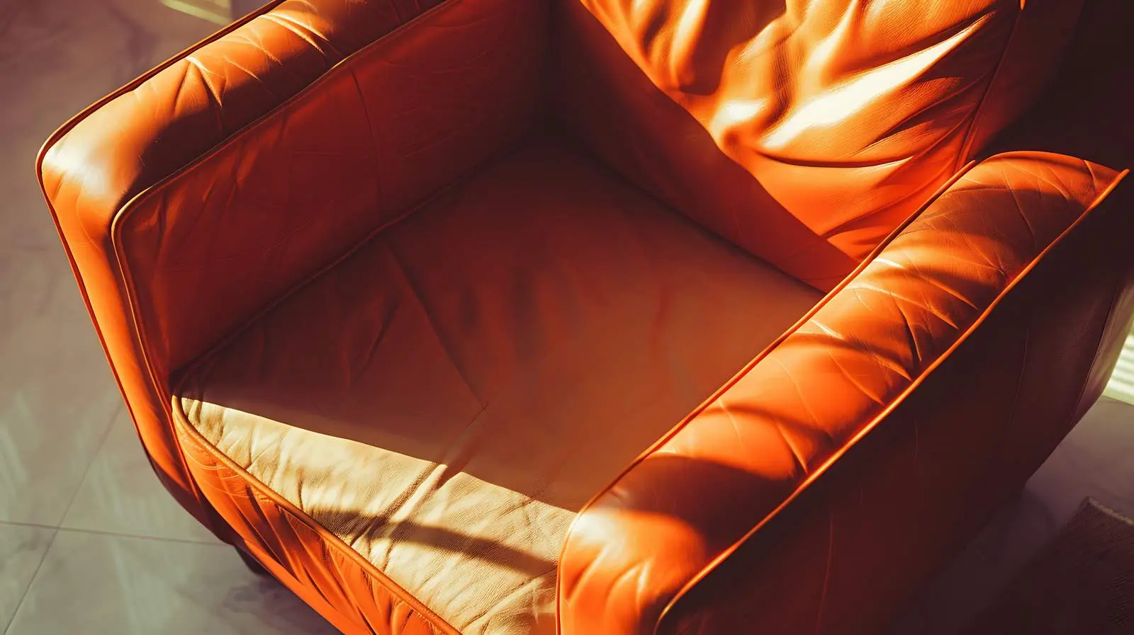 Modern Interior with Orange Leather Detail — free download from Dotvec