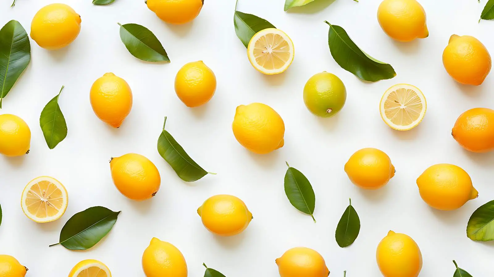Aesthetic Pattern of Fresh Lemon Fruits — free download from Dotvec