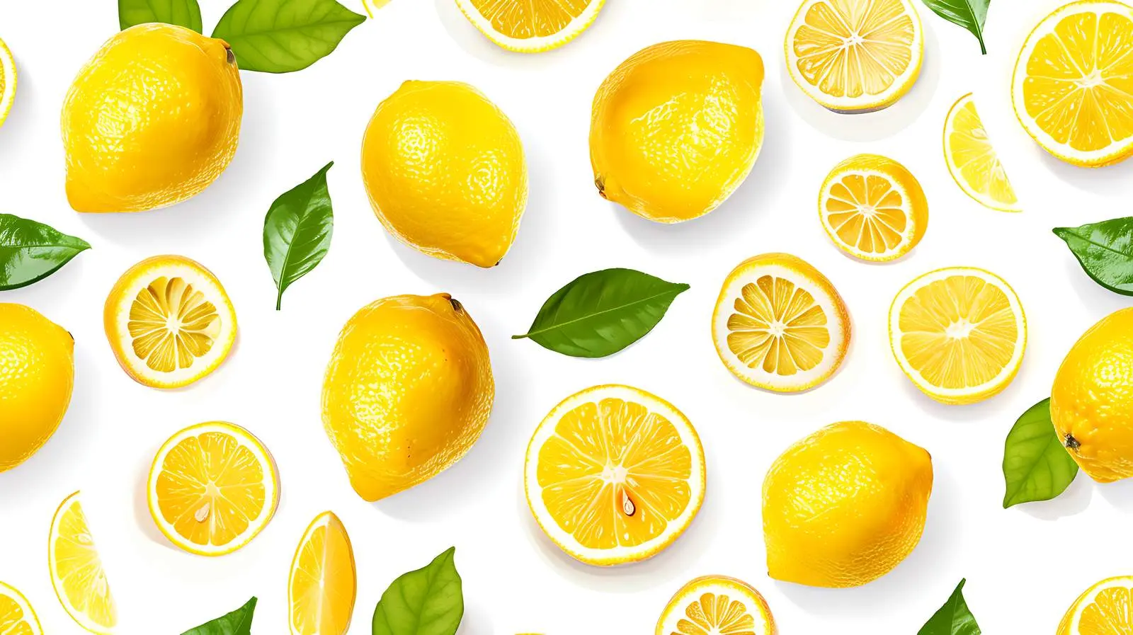 Juicy Citrus Pattern of Aesthetic Lemons — free download from Dotvec