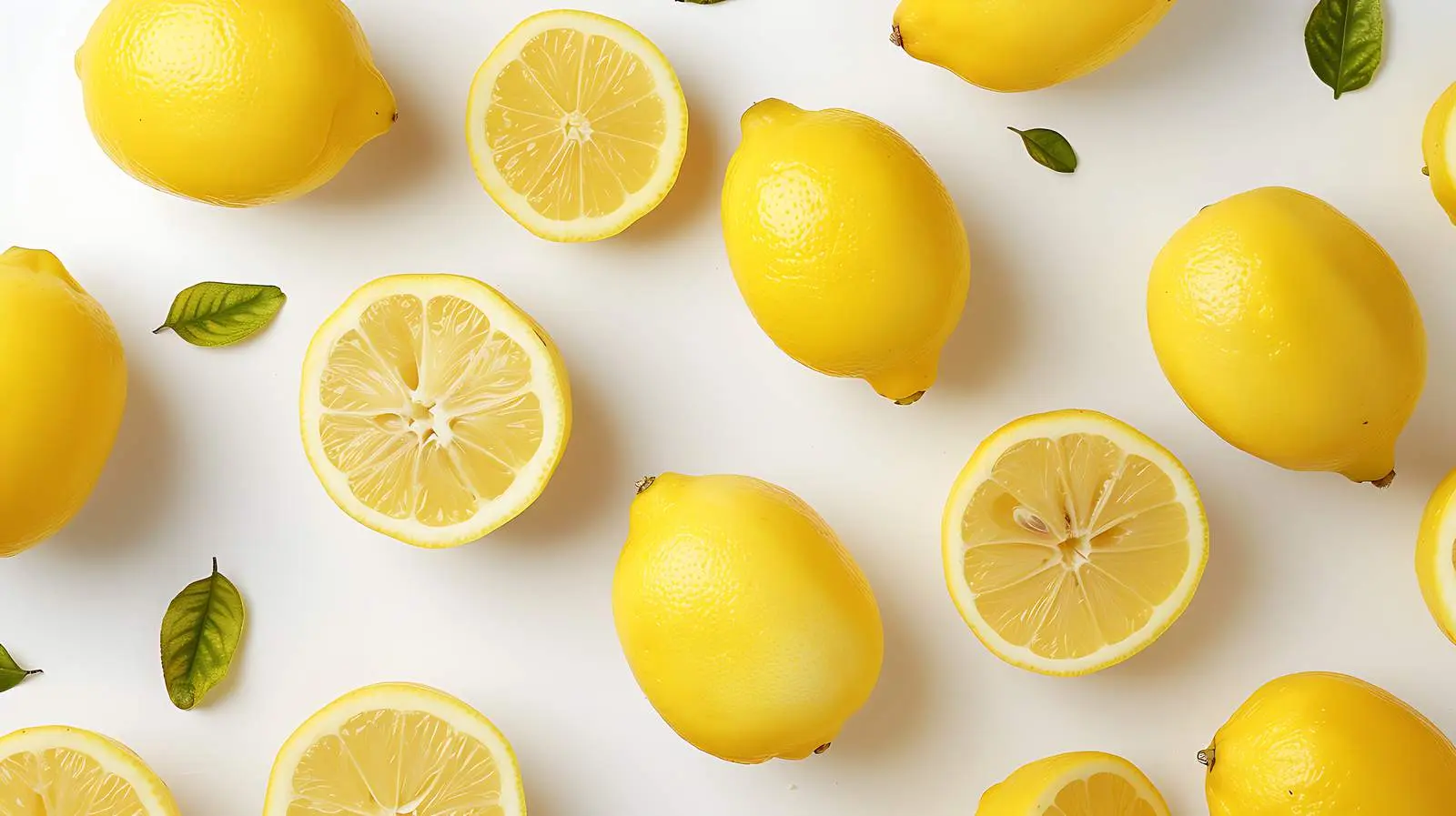 Juicy Lemon Citrus Patterns Isolated Background – free refreshing image from Dotvec