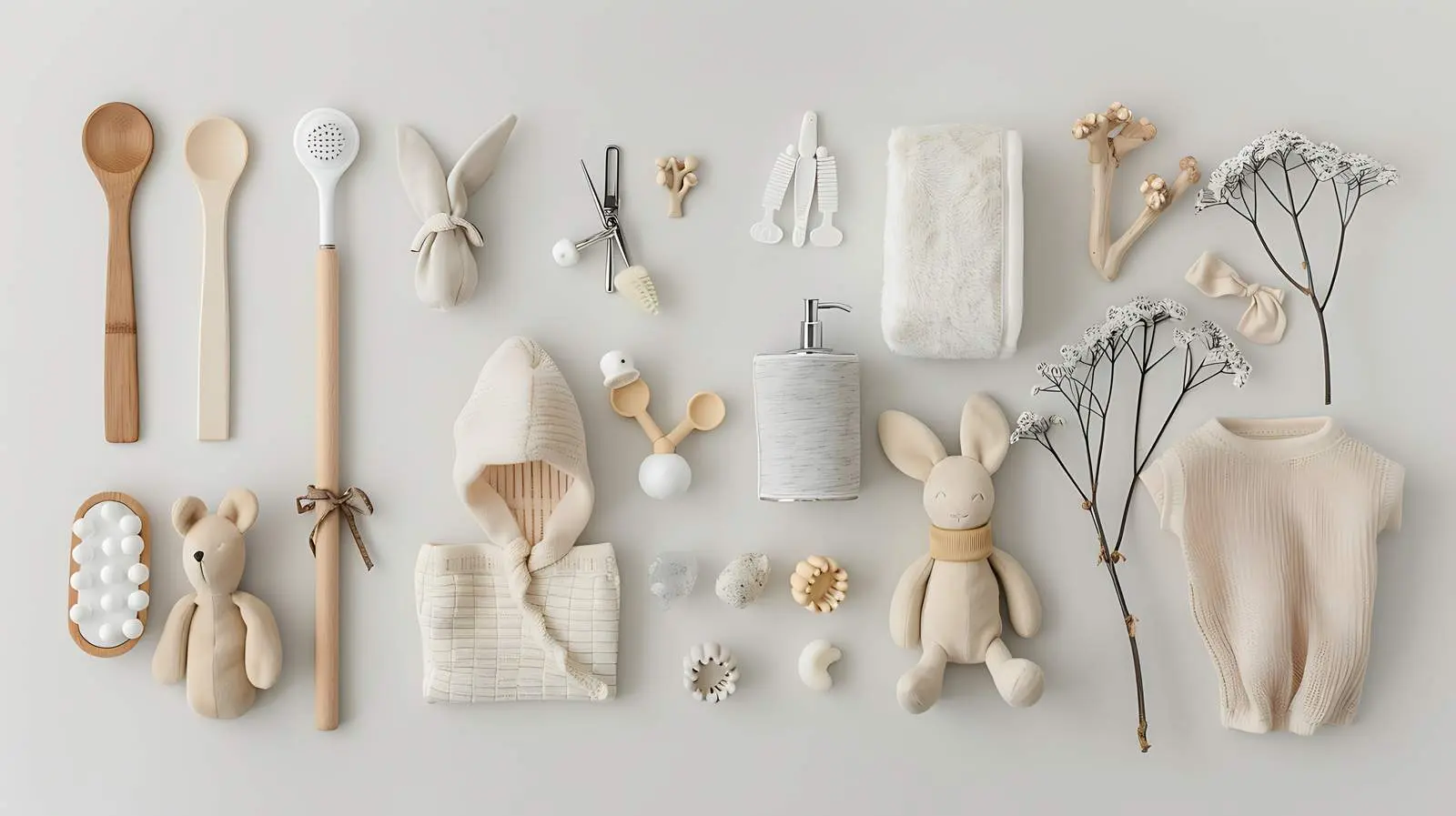 Aesthetic Scandinavian Newborn Baby Care Accessories – free thoughtful image from Dotvec