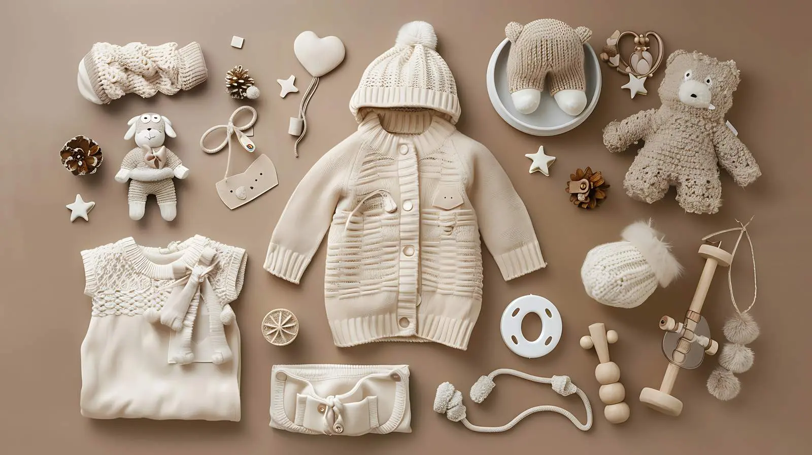 Aesthetic Scandinavian Newborn Baby Clothes and Accessories — free download from Dotvec