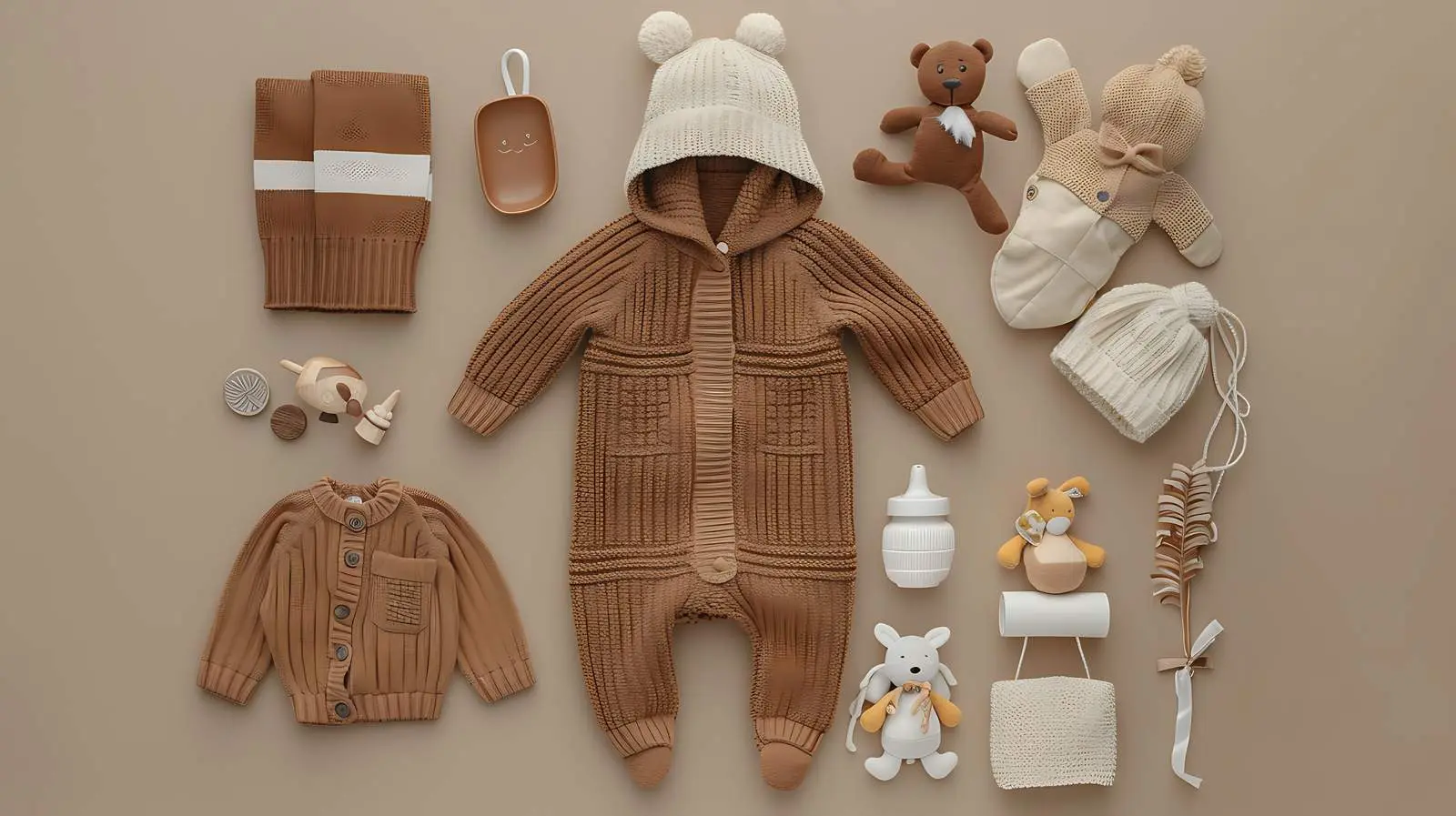Aesthetic Scandinavian Newborn Baby Clothes and Accessories — free download from Dotvec