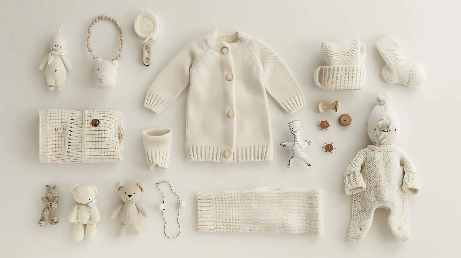 Aesthetic Scandinavian Newborn Baby Clothes and Accessories — free download from Dotvec