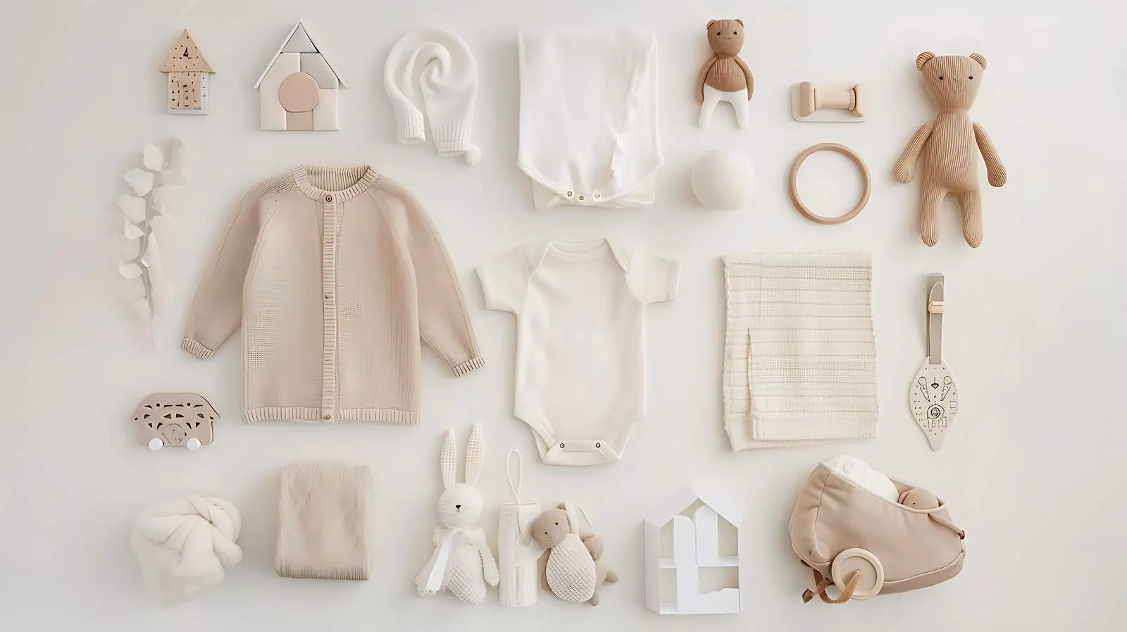 Aesthetic Scandinavian Newborn Baby Clothes and Accessories — free download from Dotvec