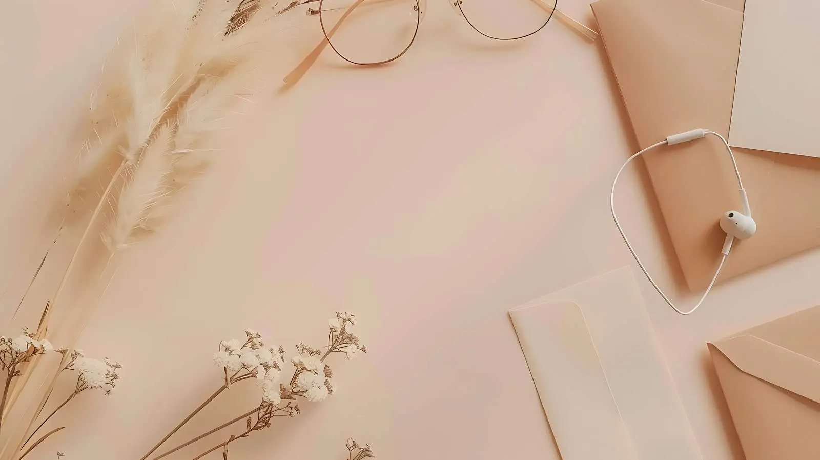 Aesthetic Home Office Workspace with Glasses — free download from Dotvec