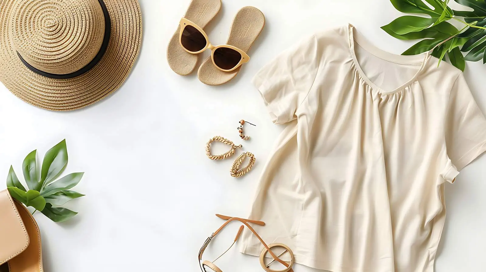 Neutral Beige Summer Fashion Composition – free stylish accessories image from Dotvec