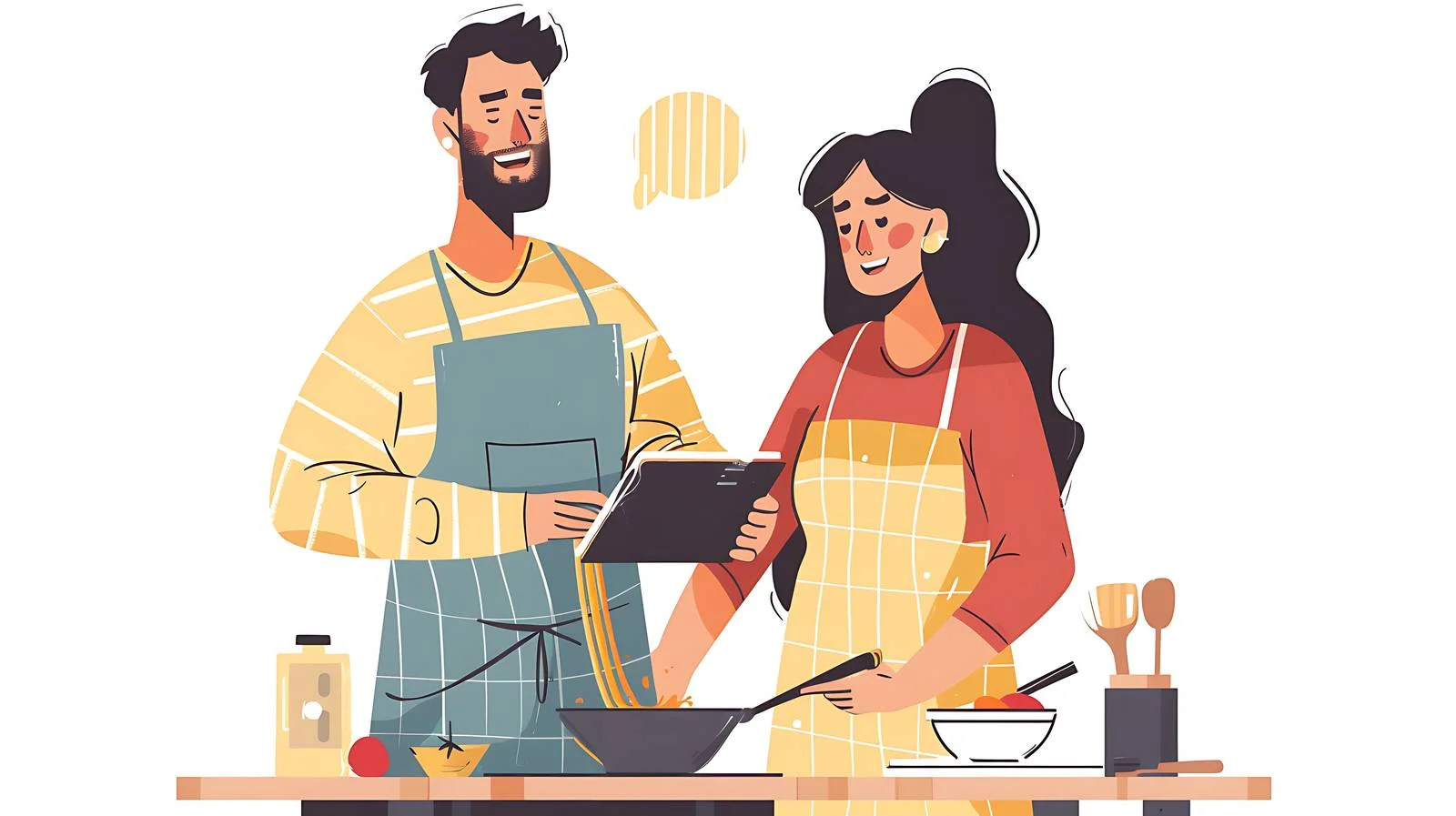 Romantic Kitchen Spaghetti Preparation — free download from Dotvec