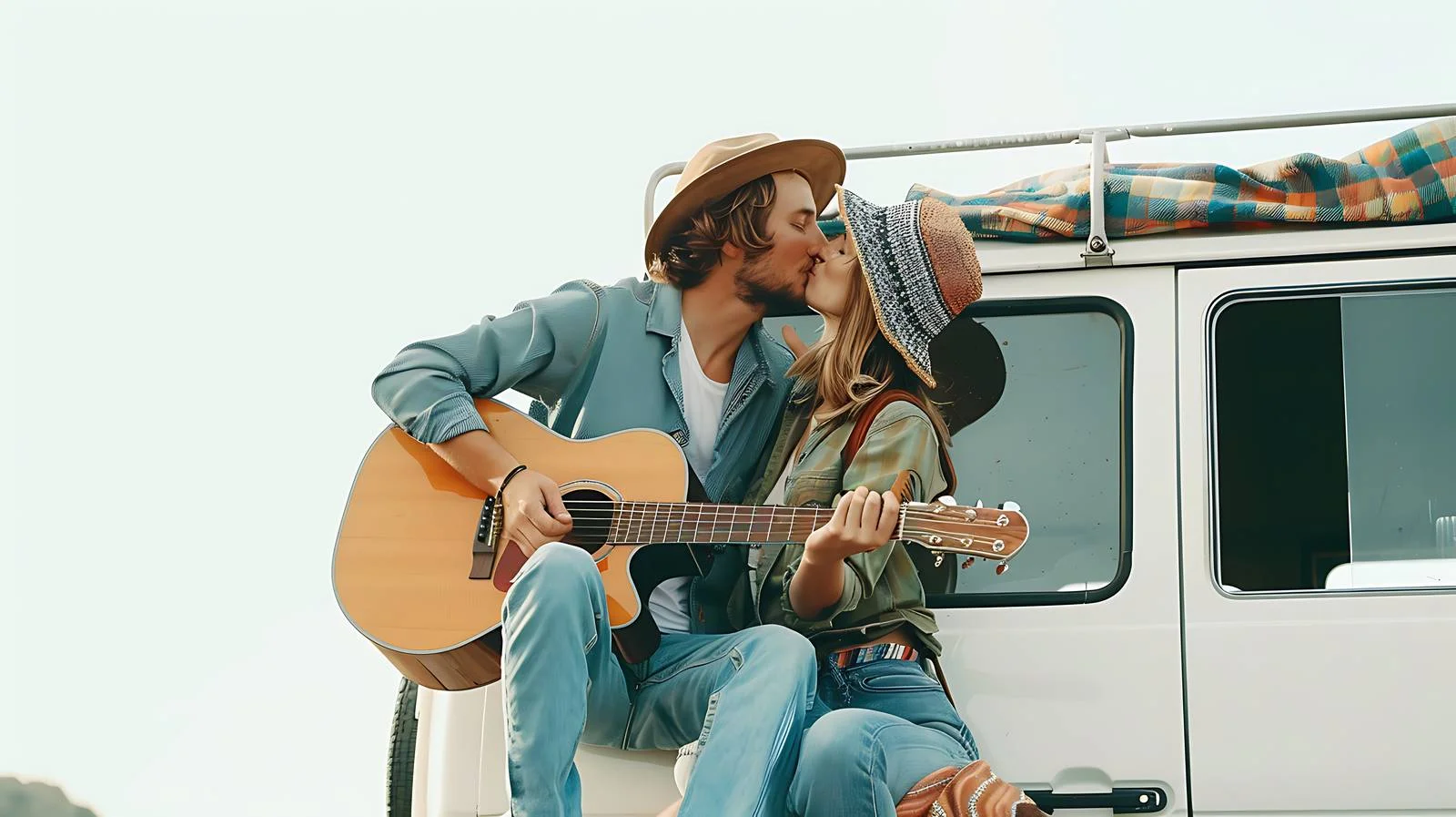 Road Trip Break: Couple Resting Affectionately — free download from Dotvec