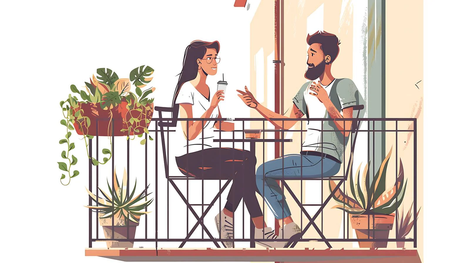 Romantic Balcony Moment — free download from Dotvec