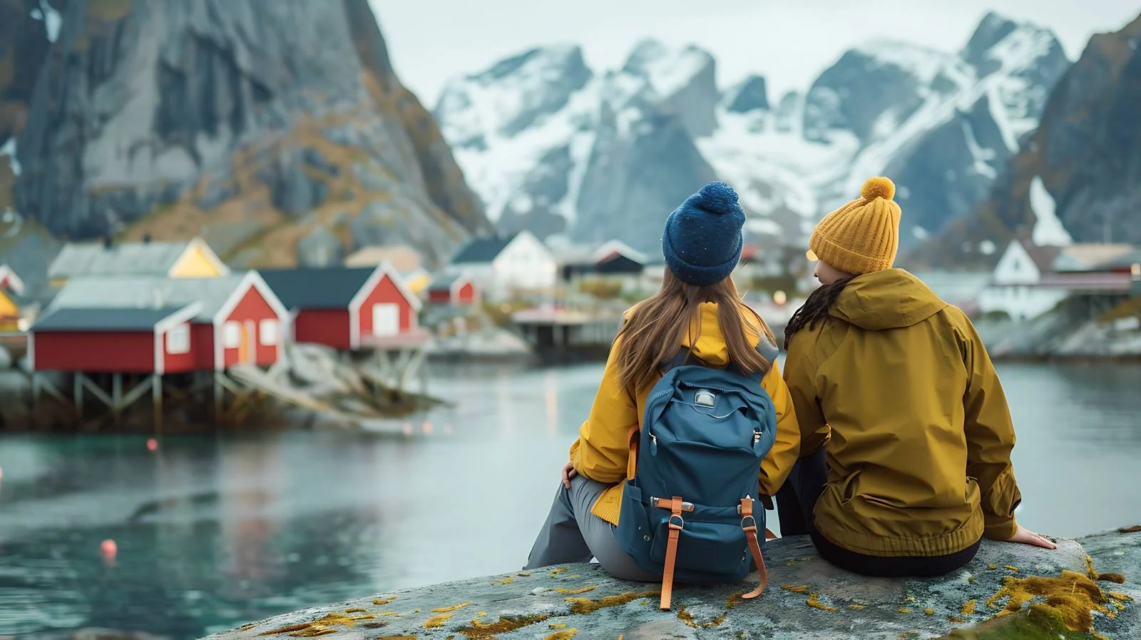 Romantic Couple in Hamnoy, Lofoten, Norway – free lofoten image from Dotvec
