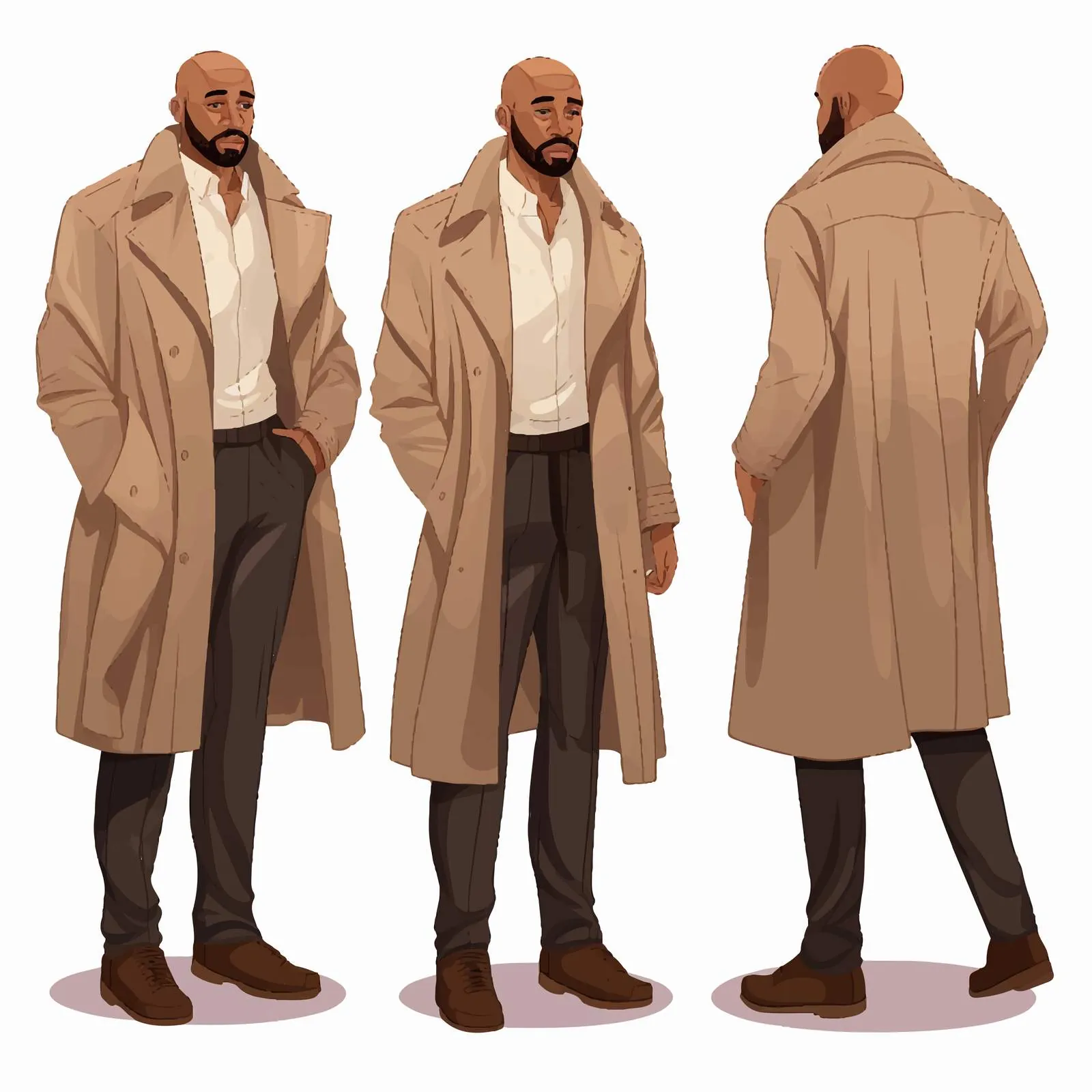 Elegant African American Man in Trench Coat – free urban chic image from Dotvec