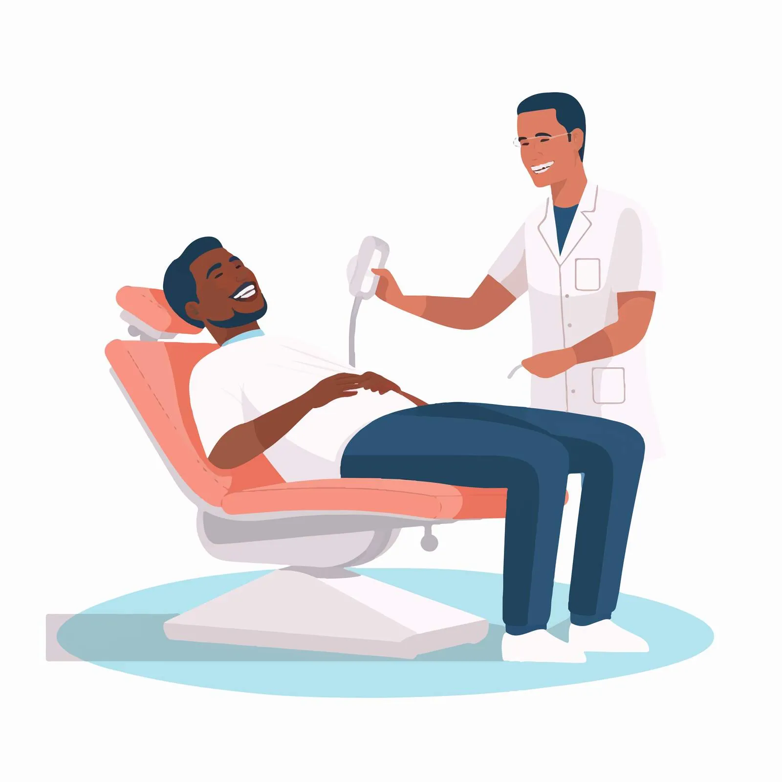 African American Dentist Examining Male Patient — free download from Dotvec