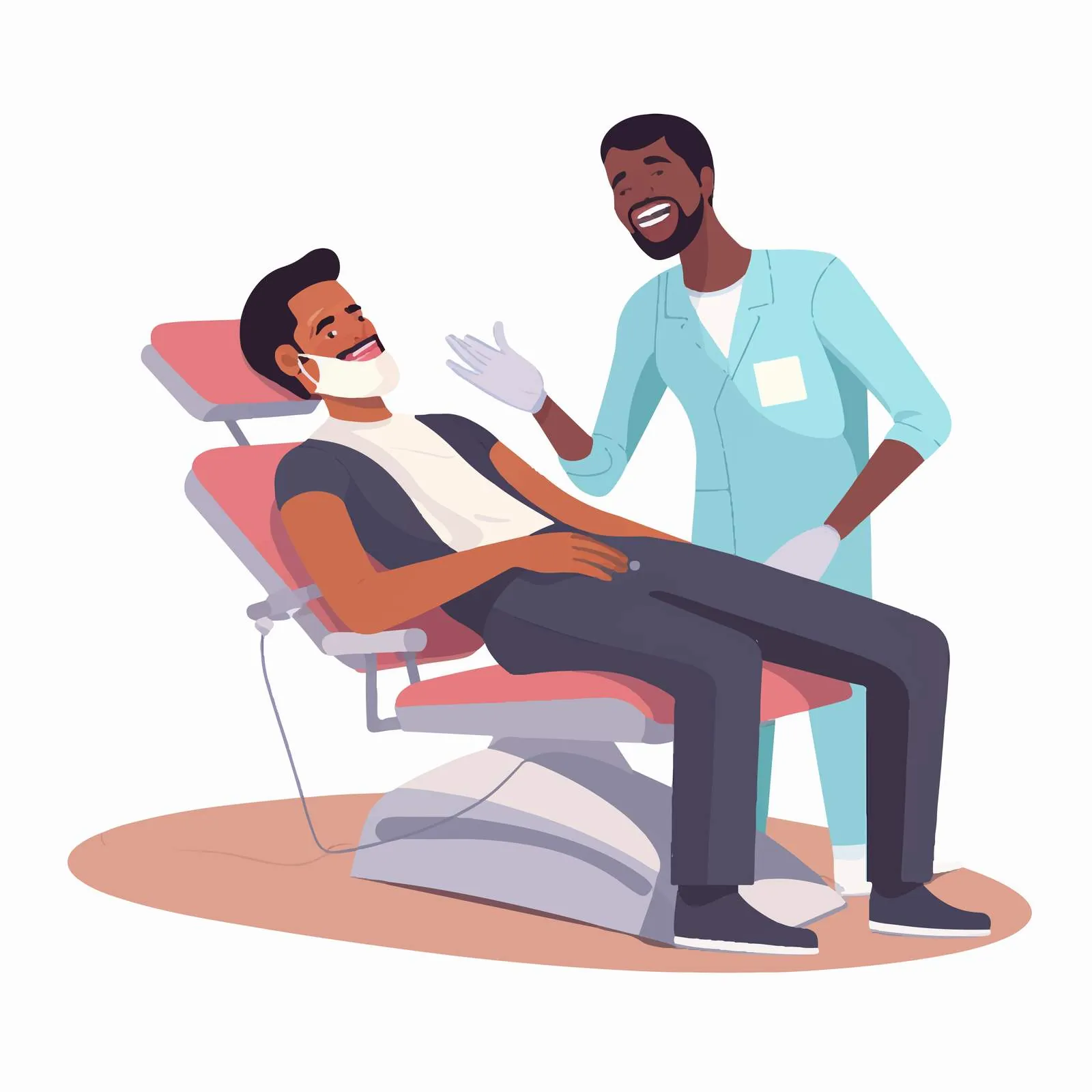 African American Dentist Examining Male Patient — free download from Dotvec