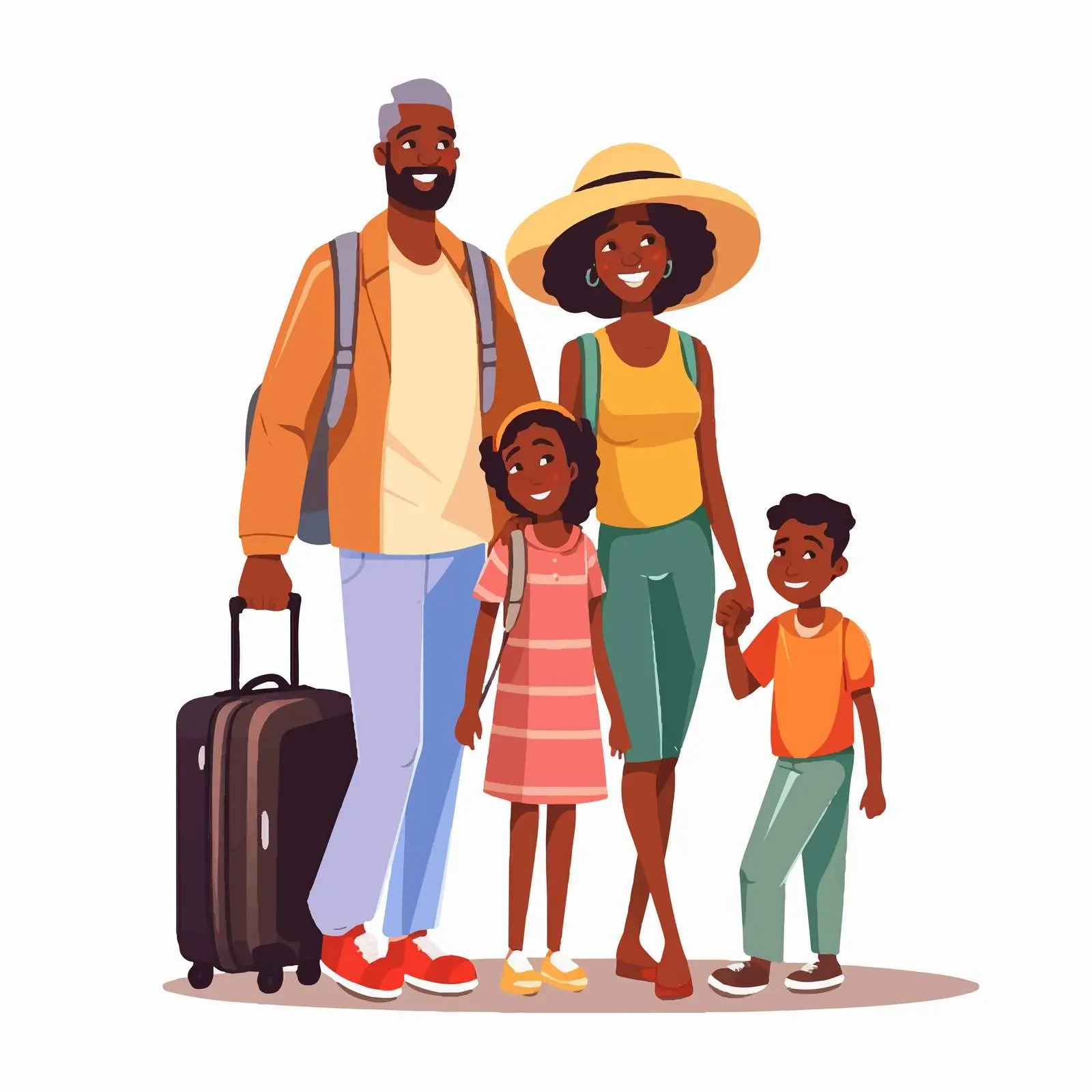 African American Family Journey Vector — free download from Dotvec