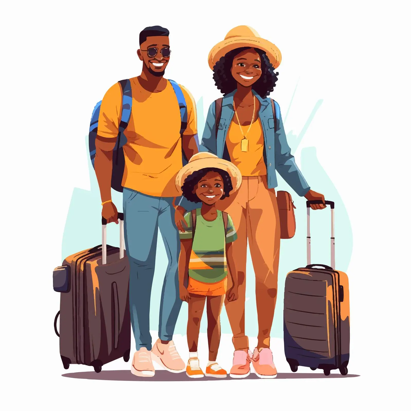 African American Family Journeying Together — free download from Dotvec