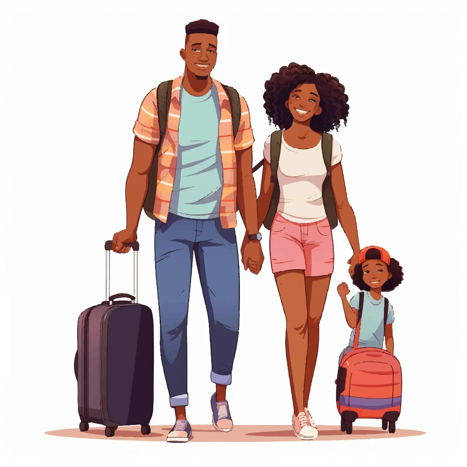 African American Family on Journey Together — free download from Dotvec