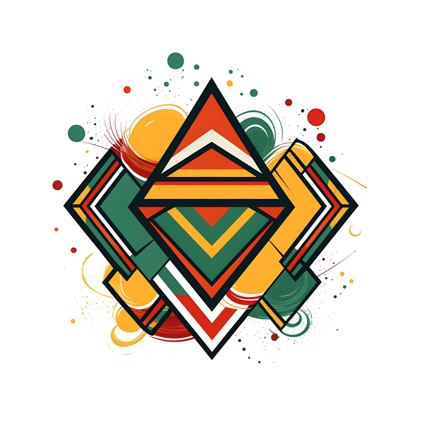 South African Flag Colored Geometric Pattern — free download from Dotvec