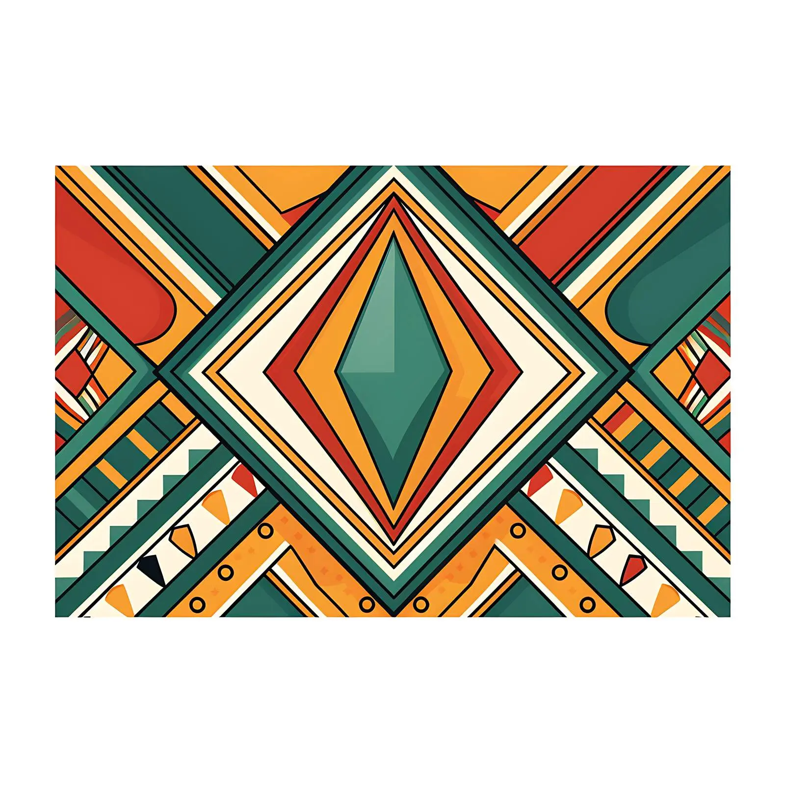 Geometric Pattern Inspired by South African Flag Colors – free geometry image from Dotvec