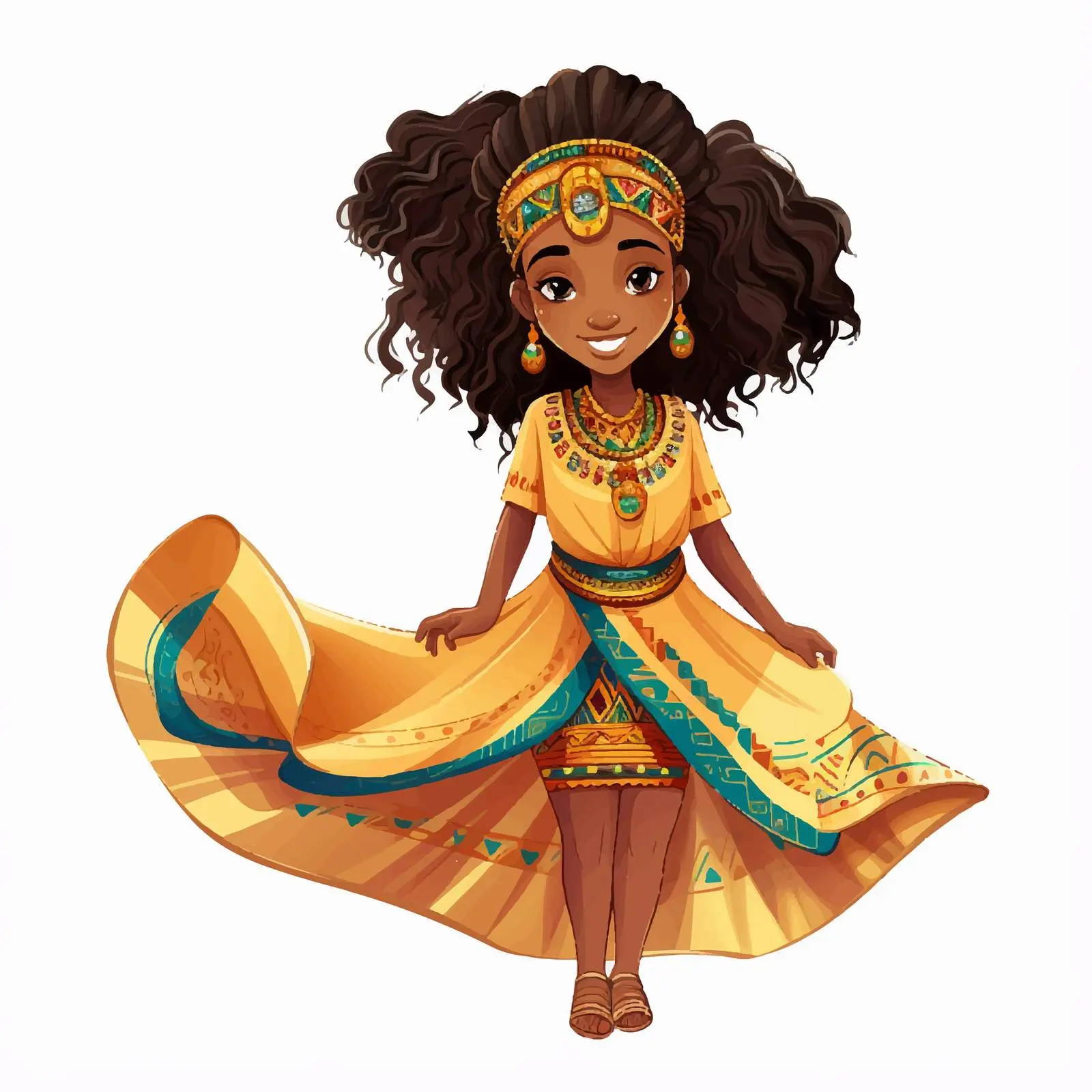 African Girl in Beautiful Traditional Clothes — free download from Dotvec