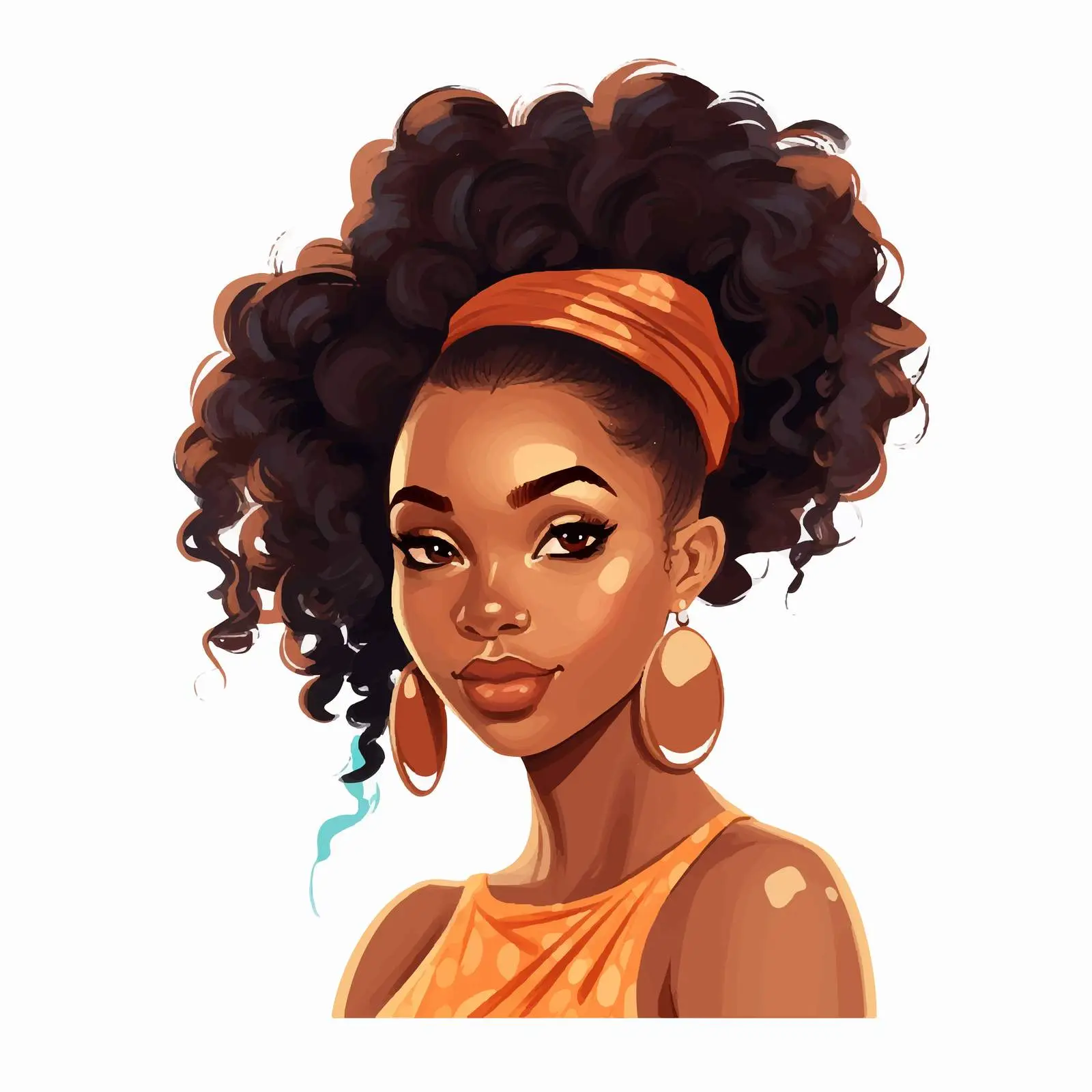 Beautiful Black Girl Hairstyle for Heritage Celebration – free cultural awareness image from Dotvec