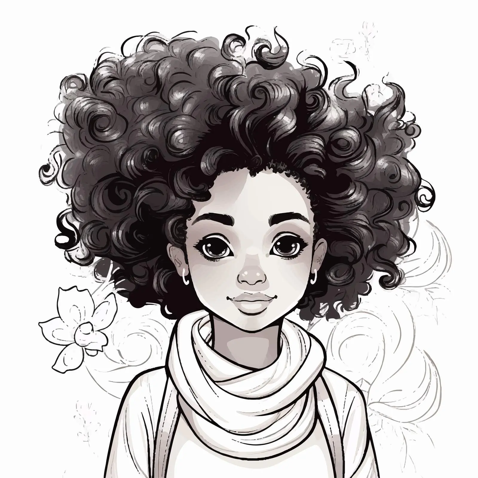 Beautiful African Girl Hairstyle for Black History Month – free youthful energy image from Dotvec