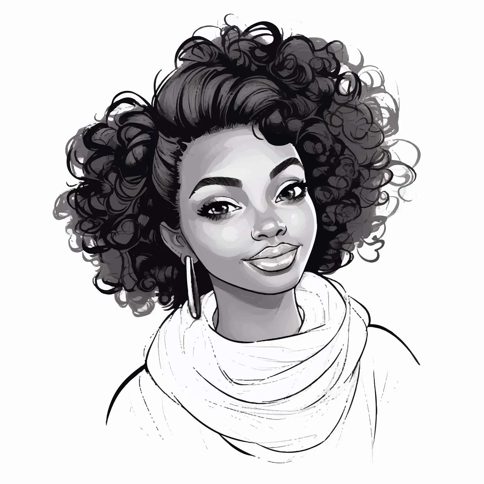 African Girl with Beautiful Hairstyle Image — free download from Dotvec