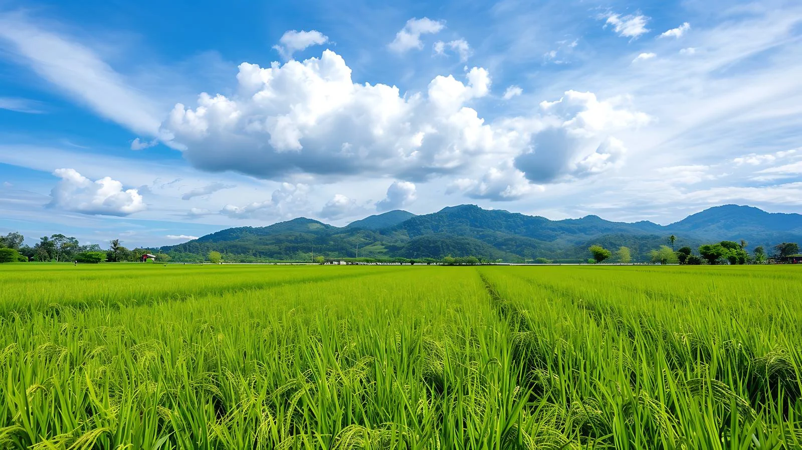 Scenic Rice Field Landscape — free download from Dotvec