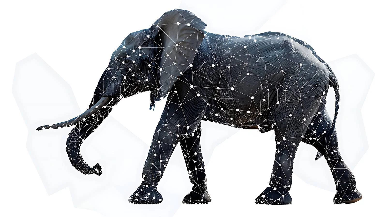 Majestic Elephant on White Background — free download from Dotvec