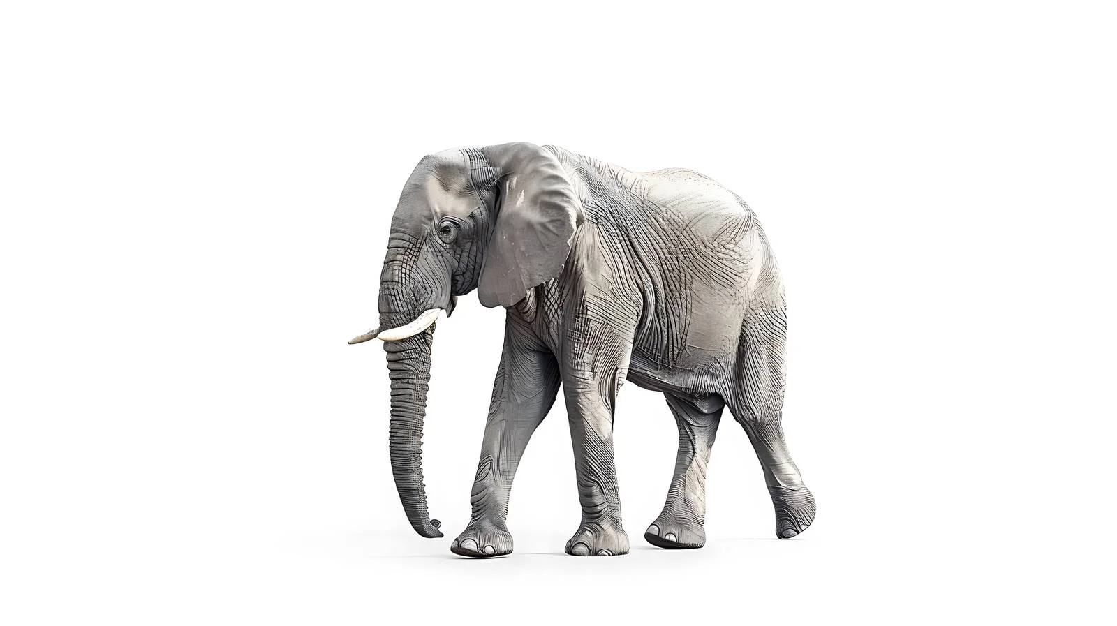 Majestic Elephant on White Background — free download from Dotvec
