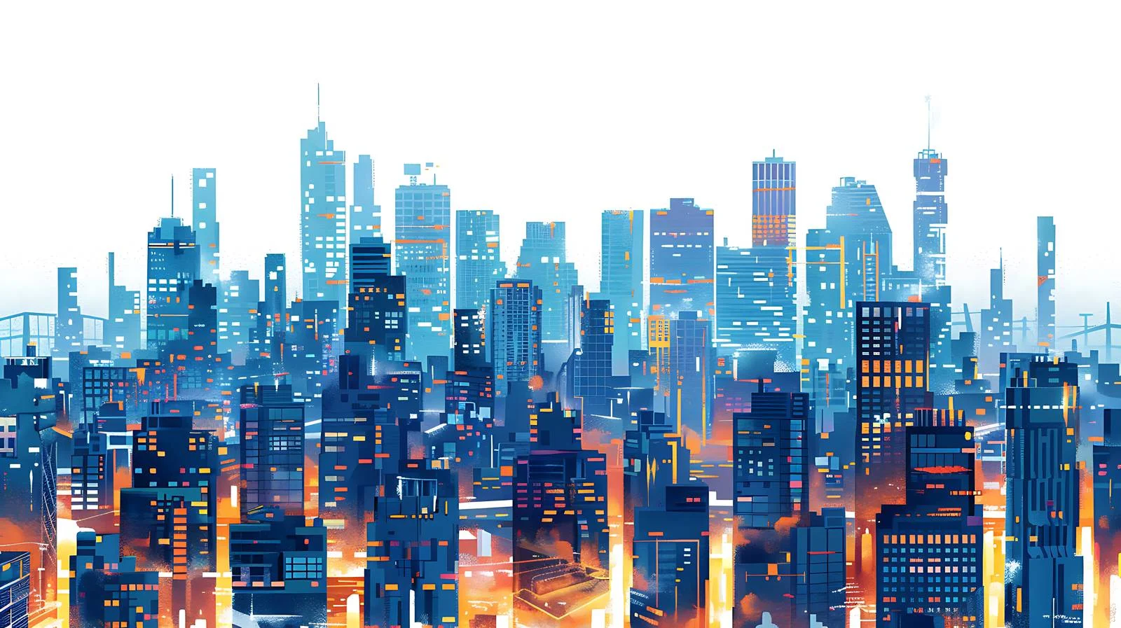 Futuristic Urban Landscape with High-Tech Buildings — free download from Dotvec