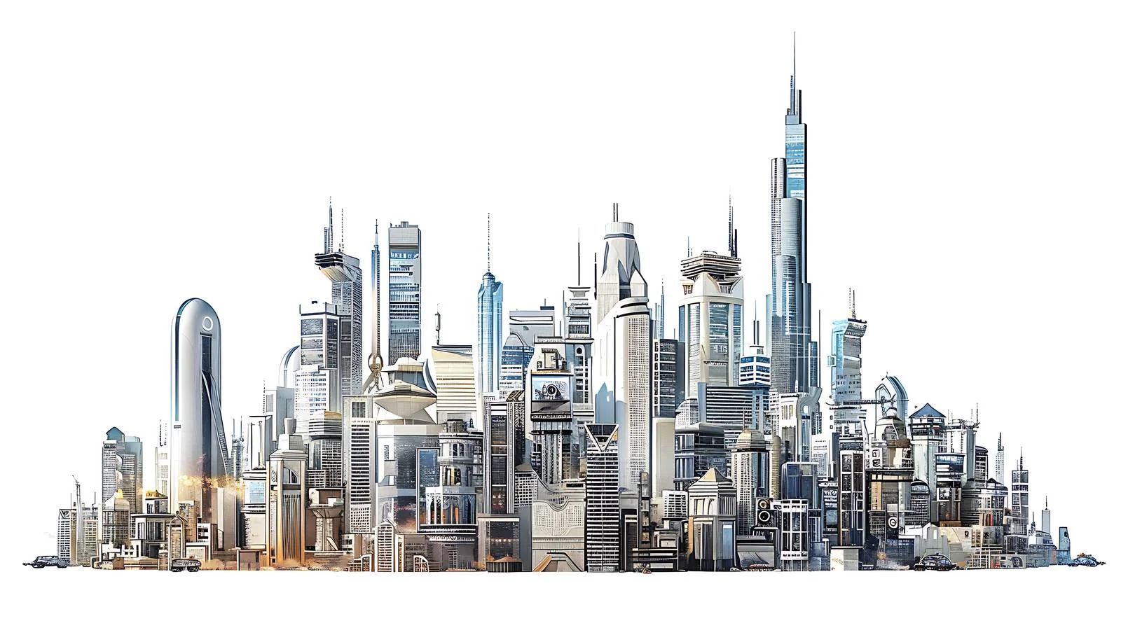 Futuristic Cityscape Illustration — free download from Dotvec