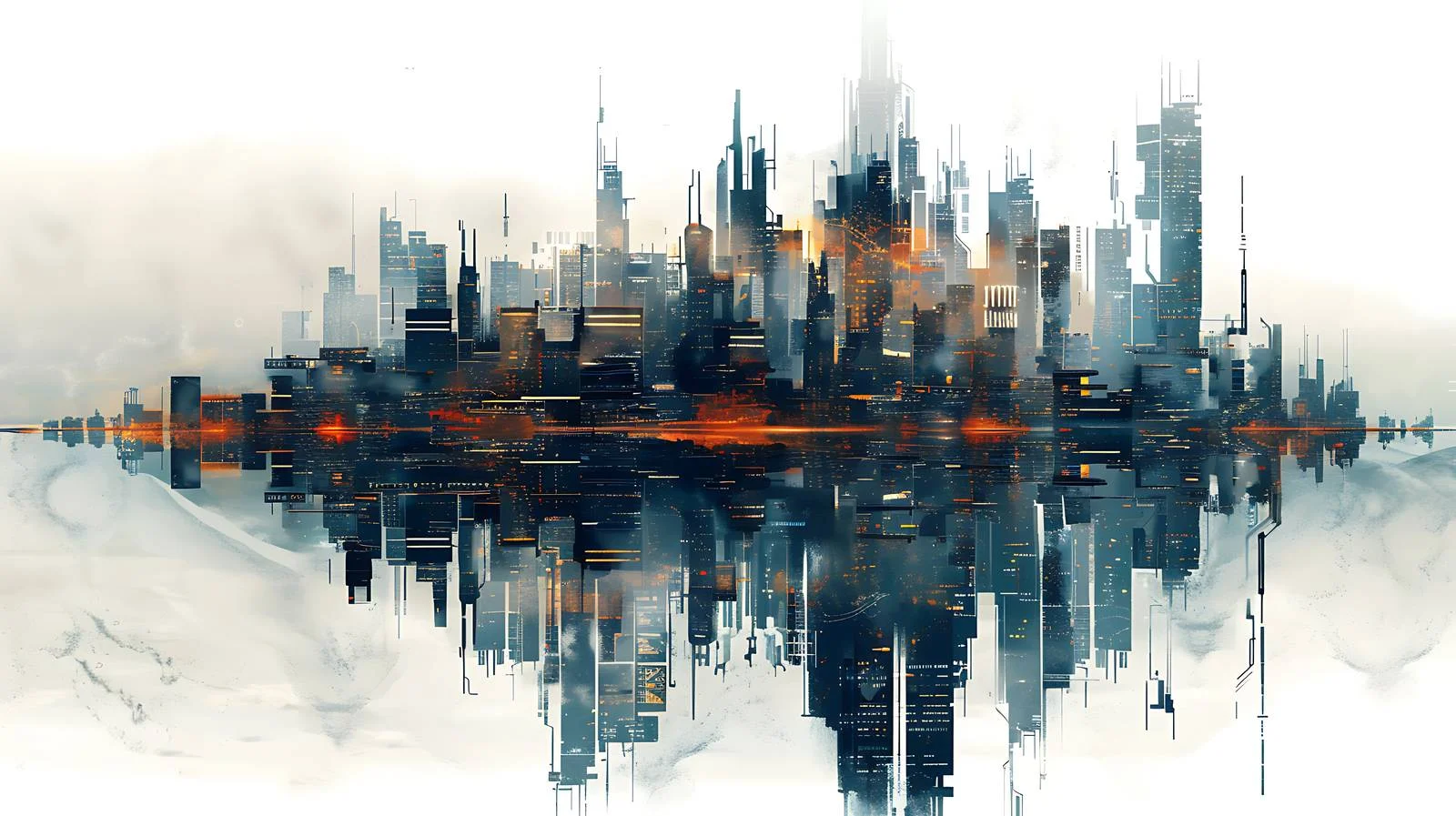 Futuristic Cityscape Illustration — free download from Dotvec