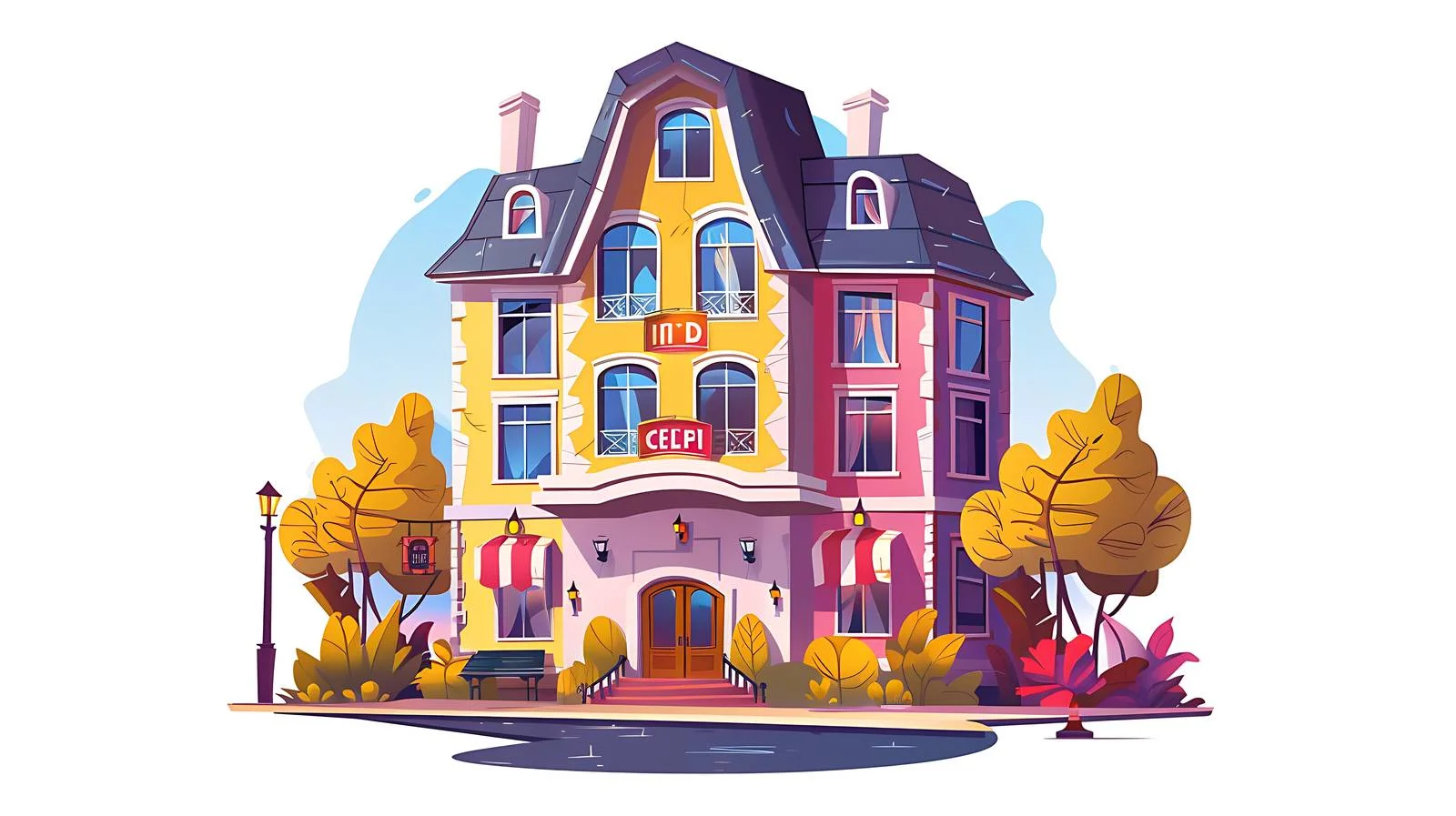 Modern Hotel Design Illustration — free download from Dotvec