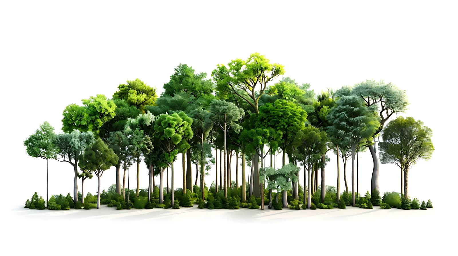 Serene Forest Scene on White Background — free download from Dotvec