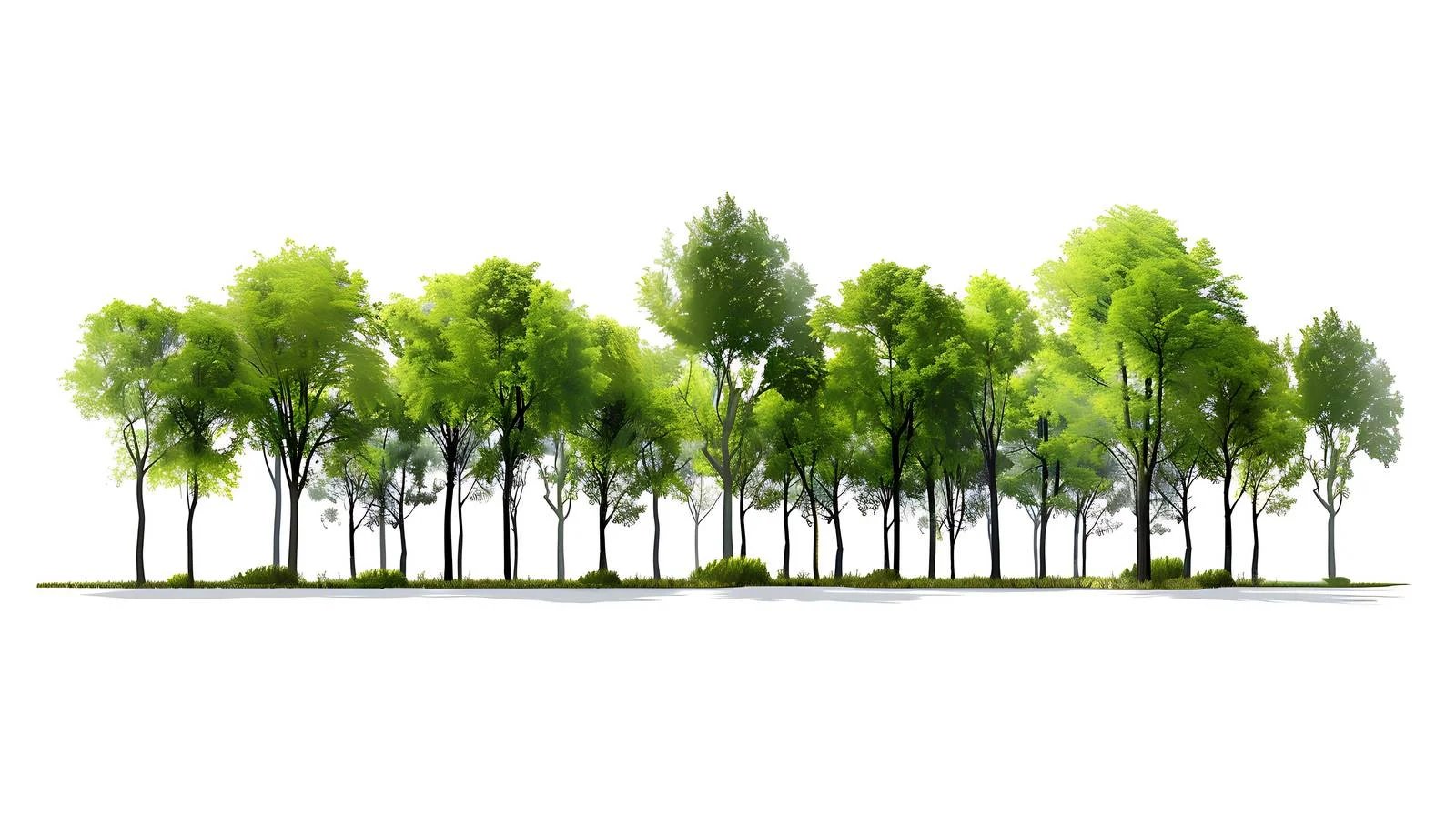 Enchanted forest in white isolation — free download from Dotvec