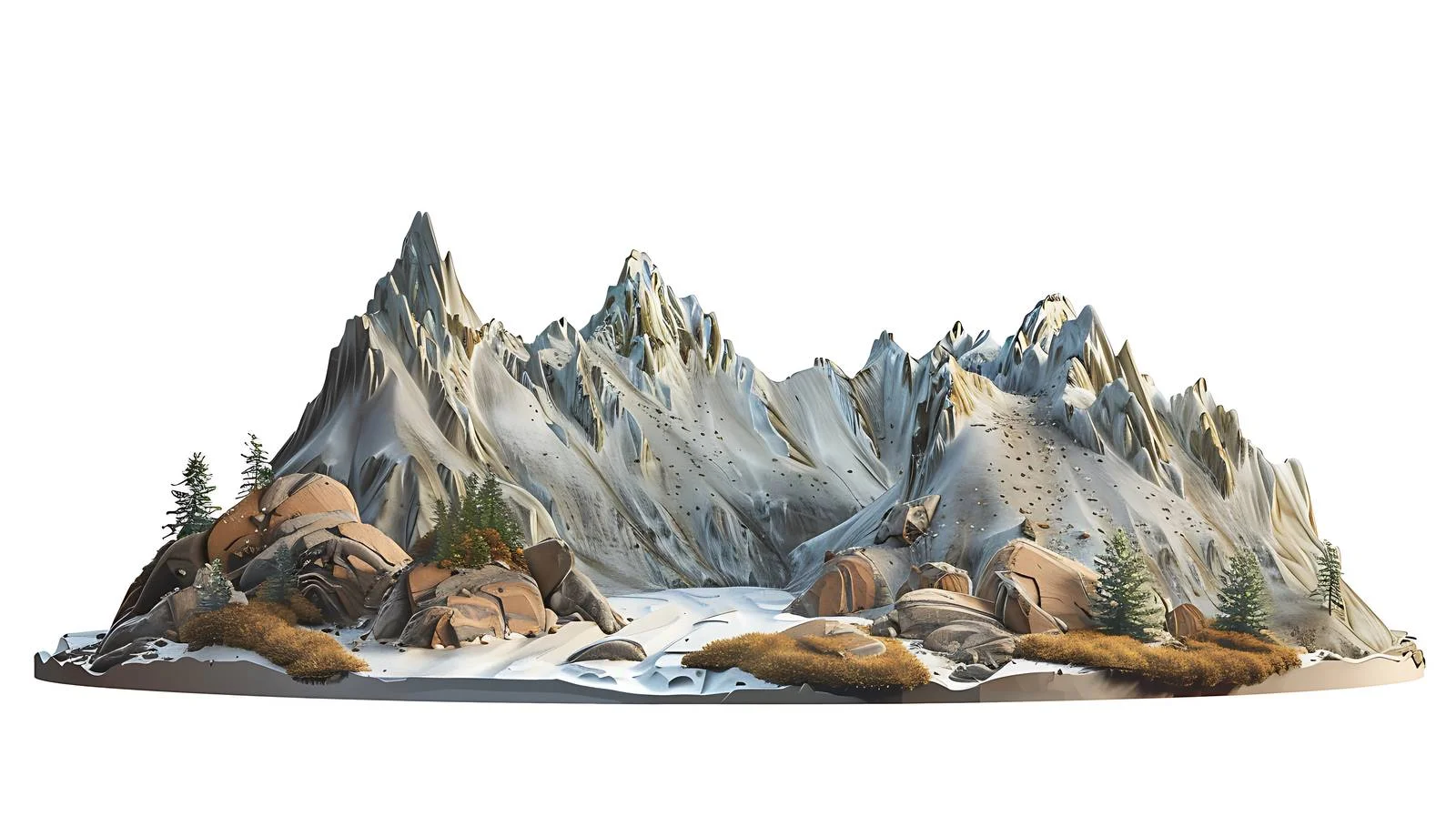 Mountain Scenery Platform Illustration — free download from Dotvec