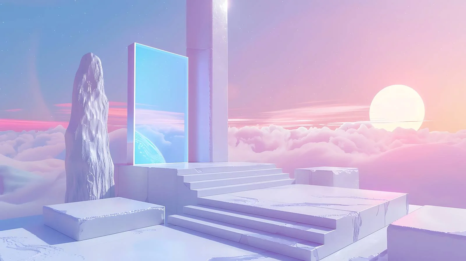 Futuristic Platform in Space — free download from Dotvec