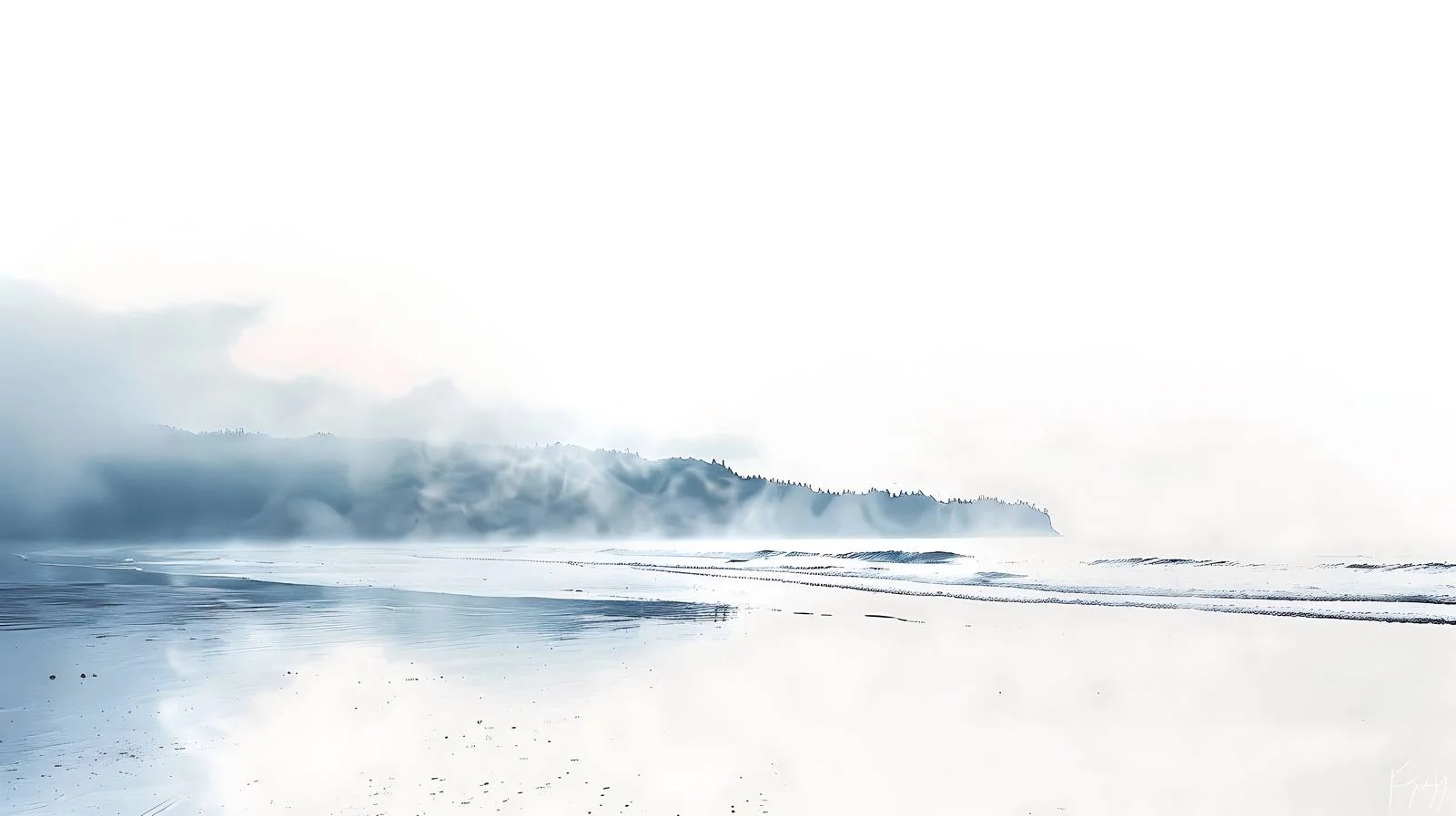 Seascape Isolated on White Background — free download from Dotvec