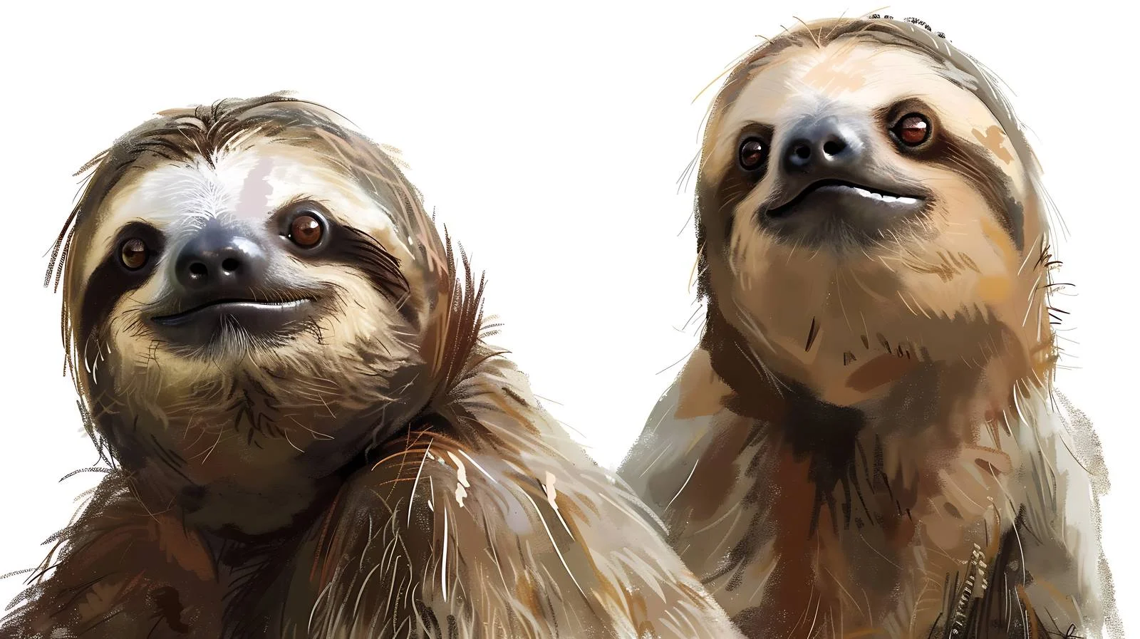 Sloth Illustration on White Background — free download from Dotvec